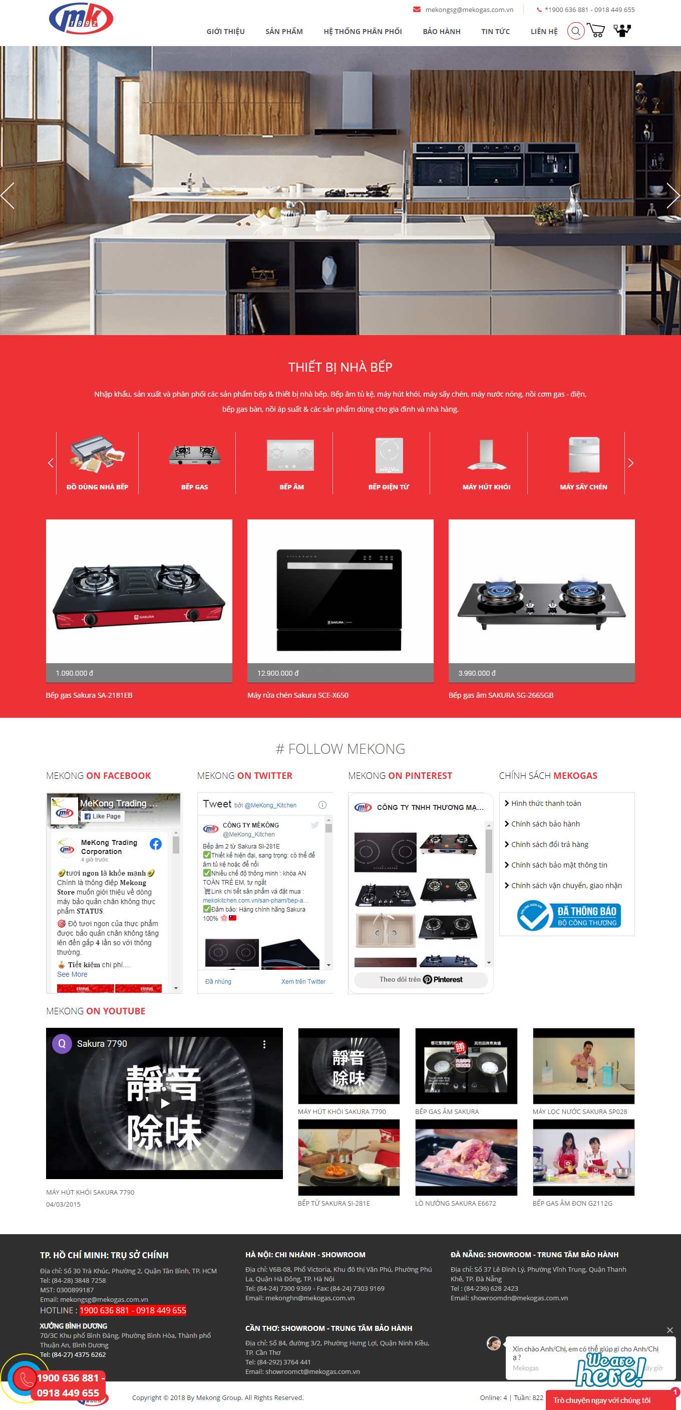 Thiết kế Web bán bếp gas mekogas.com.vn