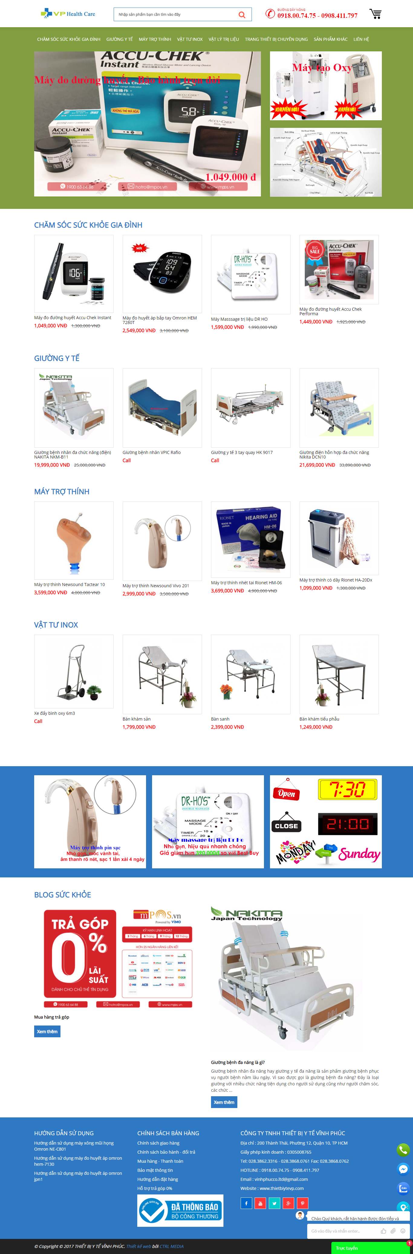 Thiết kế Web wordpress giá rẻ thietbiytevp.com