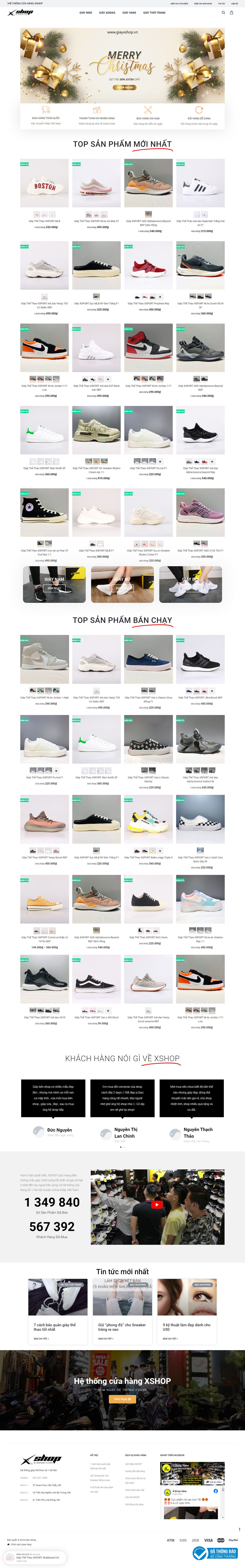 Thiết kế Web wordpress banhang24h giayxshop.vn