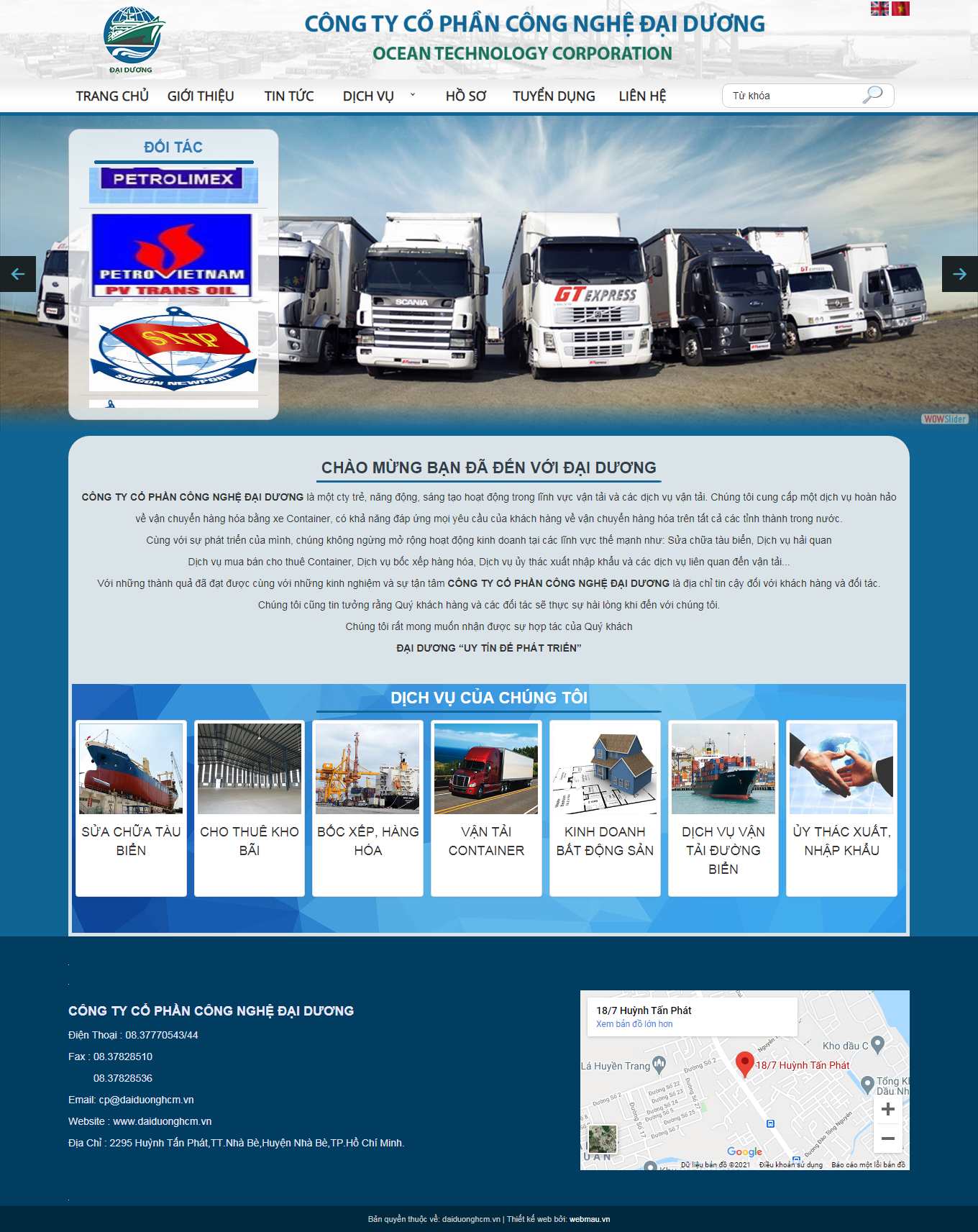 Thiết kế Web bán du thuyền cano daiduonghcm.vn