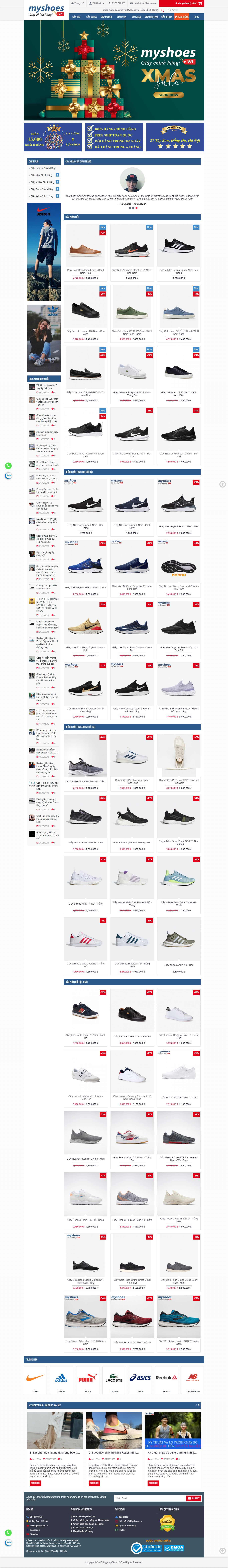 Thiết kế Web wordpress theo yêu cầu myshoes.vn