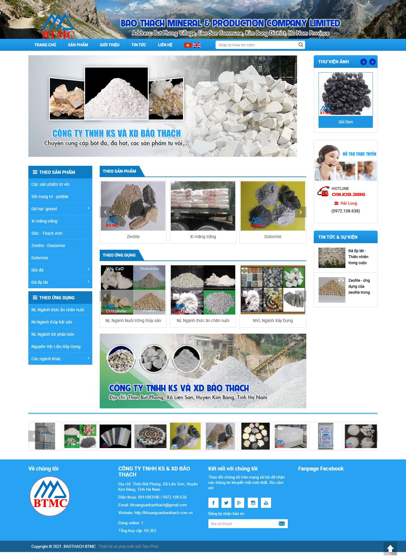 Thiết kế Web đá mỹ nghệ khoangsanbaothach.com.vn