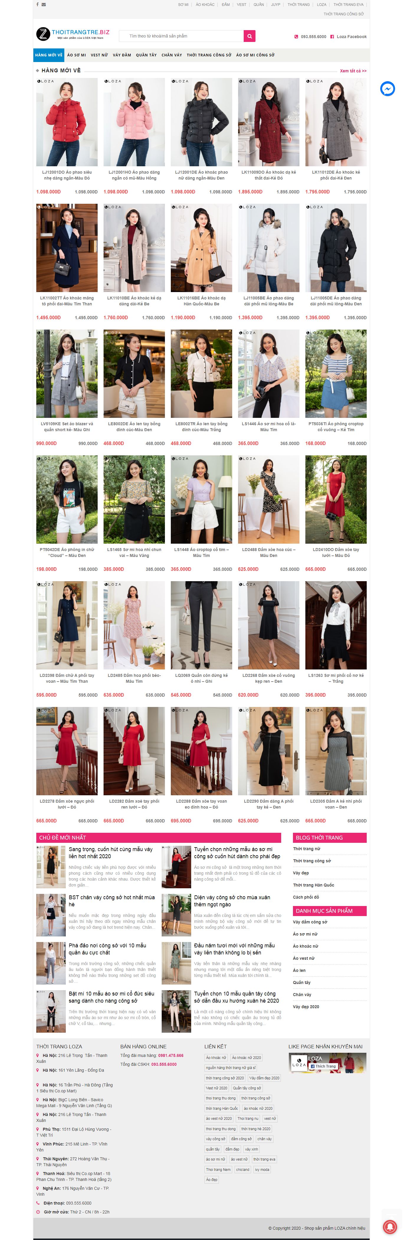 Thiết kế Web seo cộng hưởng thoitrangtre.biz