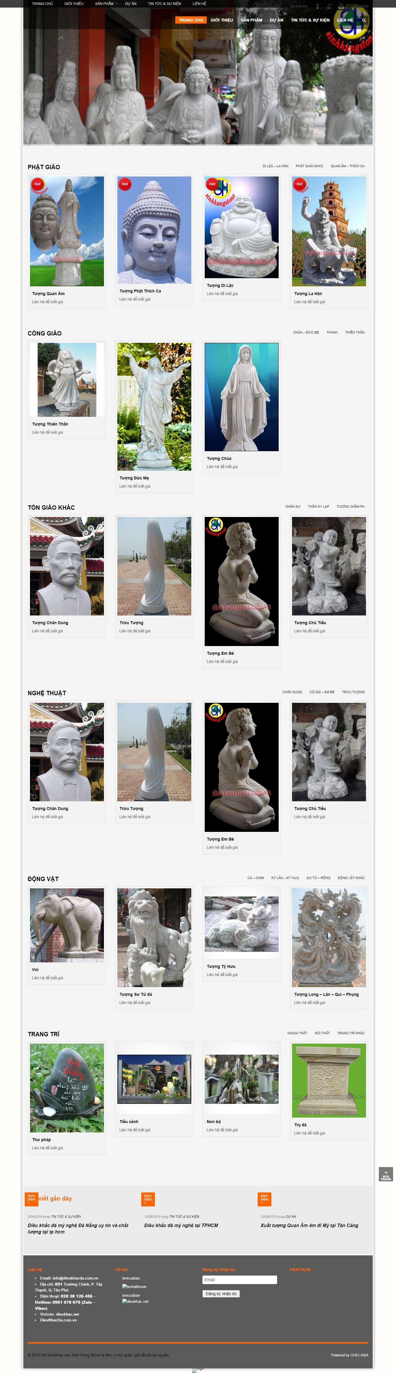 Thiết kế Web đá mỹ nghệ dieukhac.net