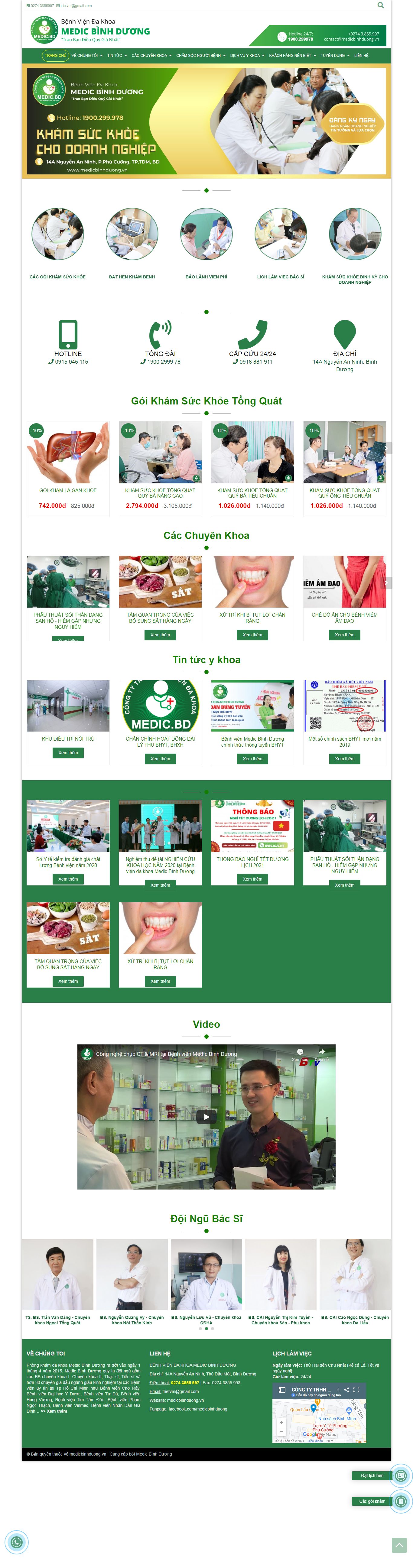 Thiết kế Web bán hàng miễn phí medicbinhduong.vn