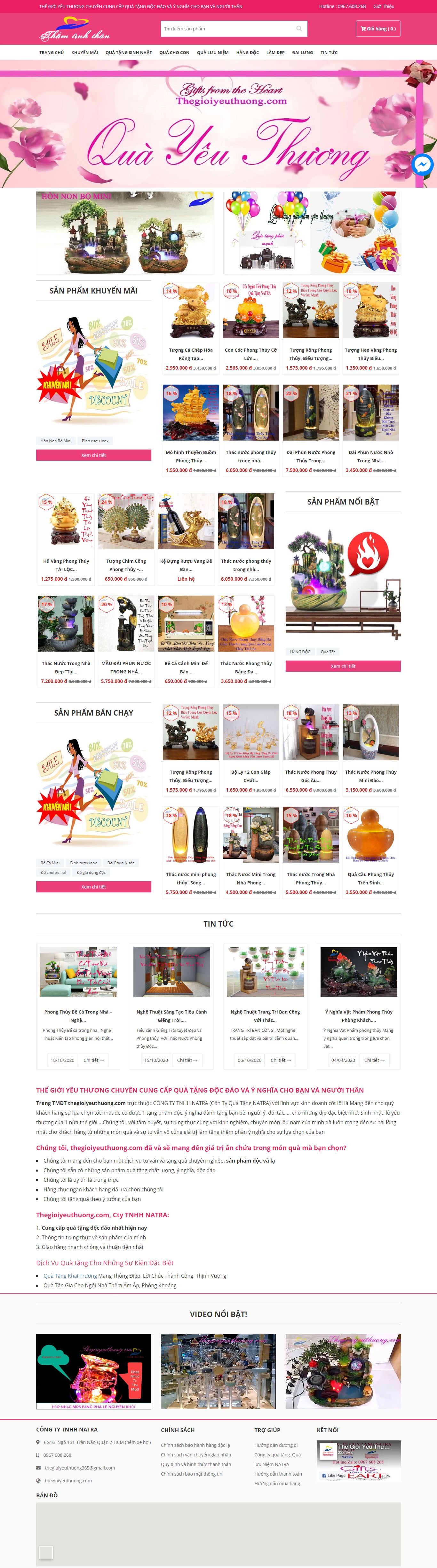 Thiết kế Web bán hàng miễn phí thegioiyeuthuong.com