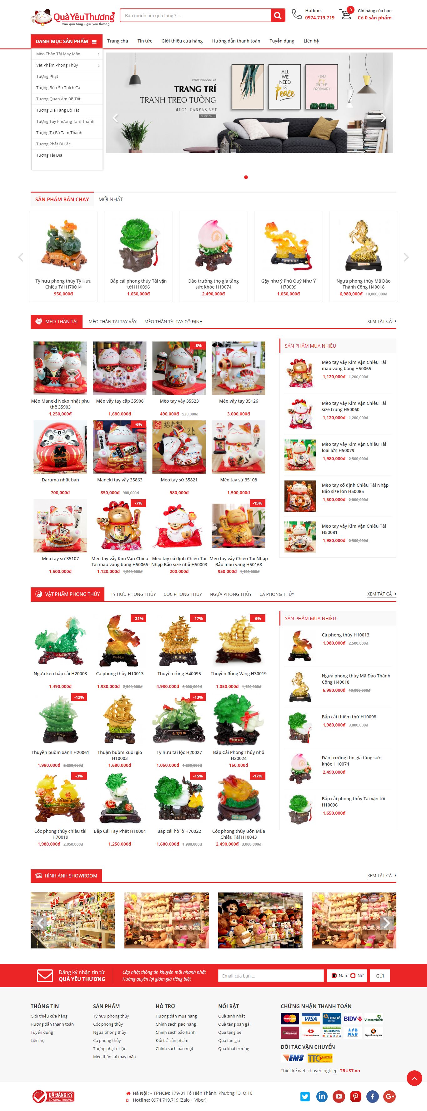 Thiết kế Web bán hàng miễn phí quayeuthuong.net