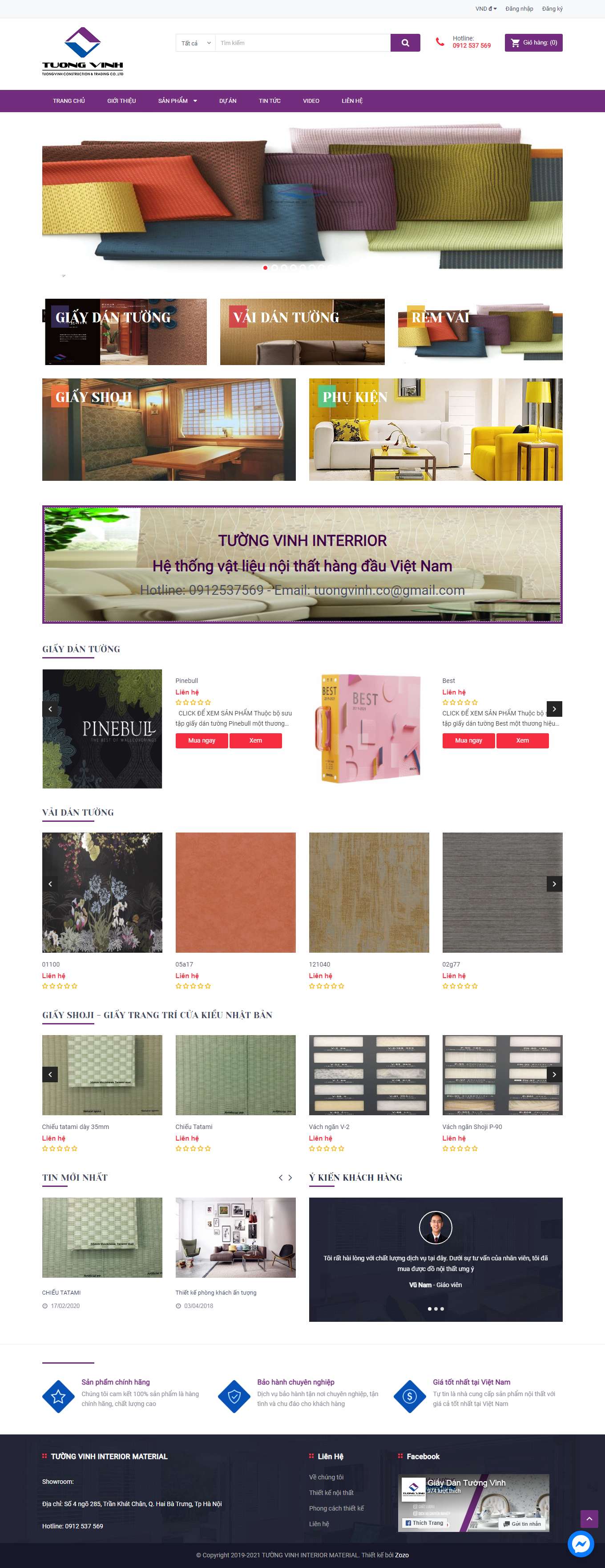 Thiết kế Web giấy dán tường cao cấp giaydantuongcaocap.com.vn