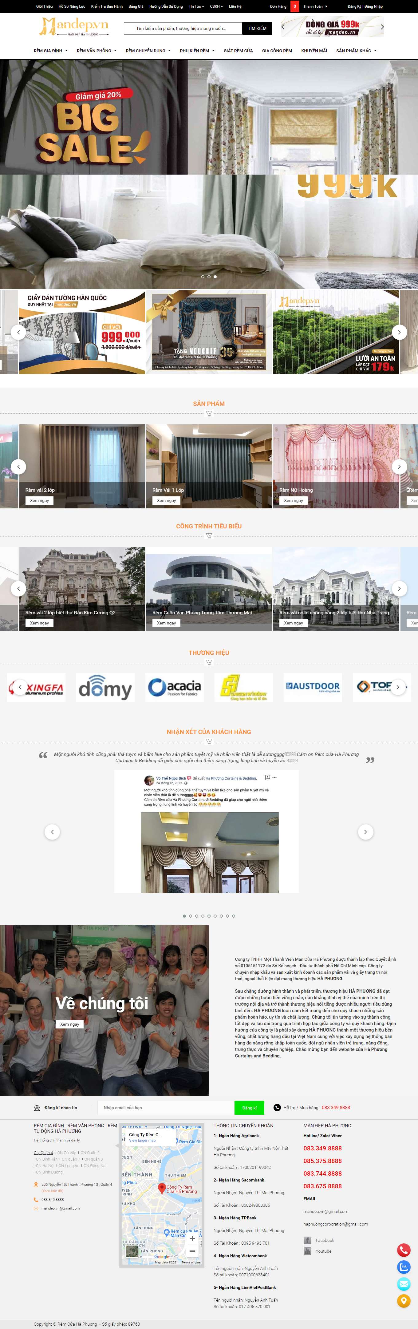 Thiết kế Web giấy dán tường cao cấp mandep.vn
