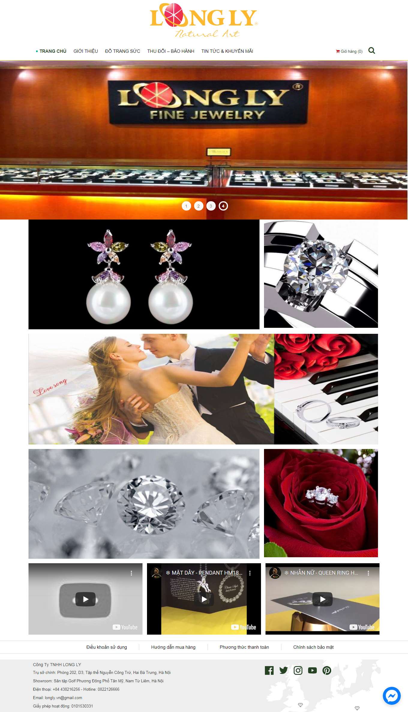Thiết kế Web vàng bạc, đá quý, trang sức trangsuclongly.com