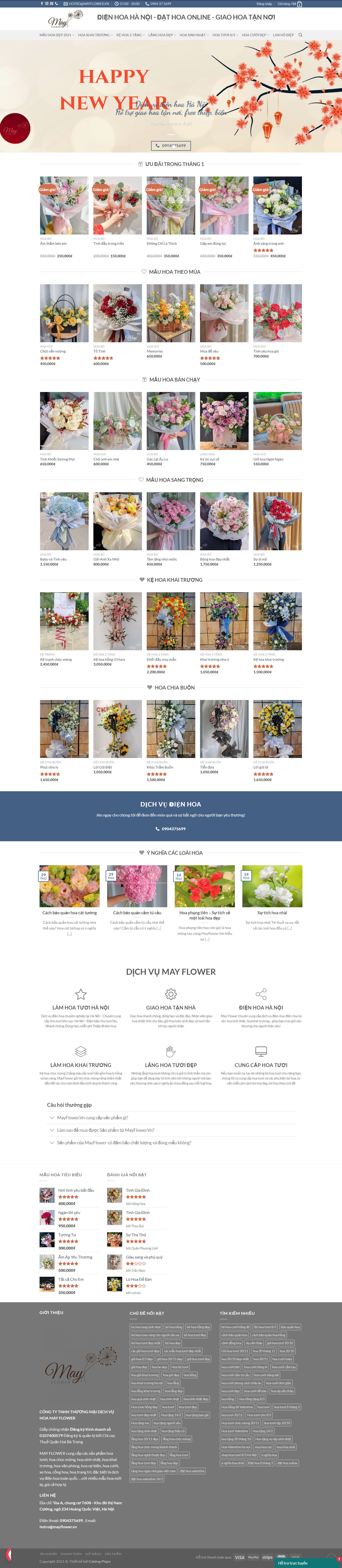 Thiết kế Web chuyên nghiệp giá rẻ mayflower.vn