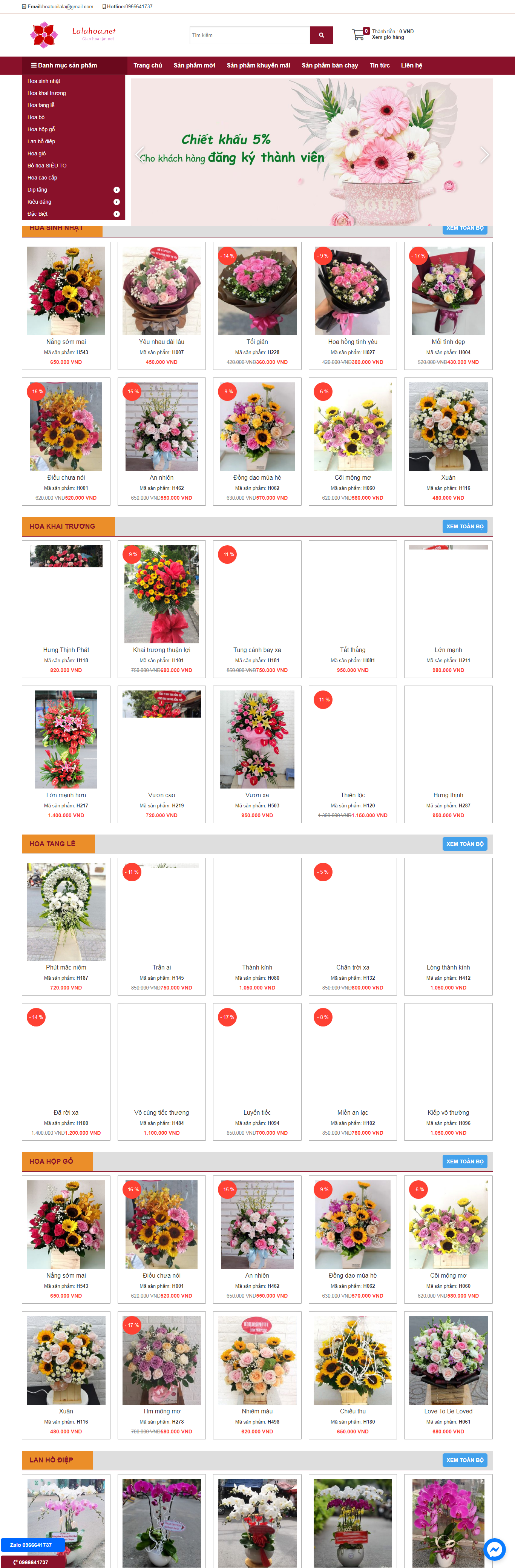 Thiết kế Web giới thiệu sản phẩm lalahoa.net