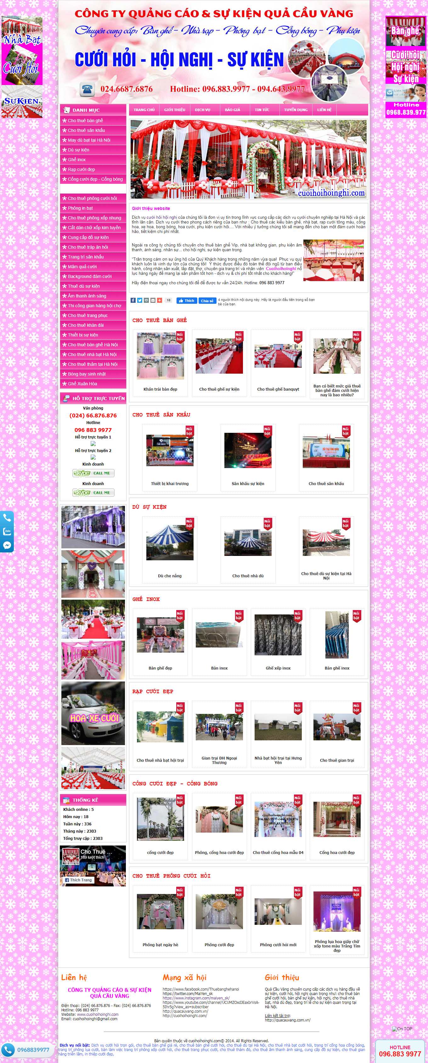 Thiết kế Web dịch vụ cưới hỏi trọn gói cuoihoihoinghi.com