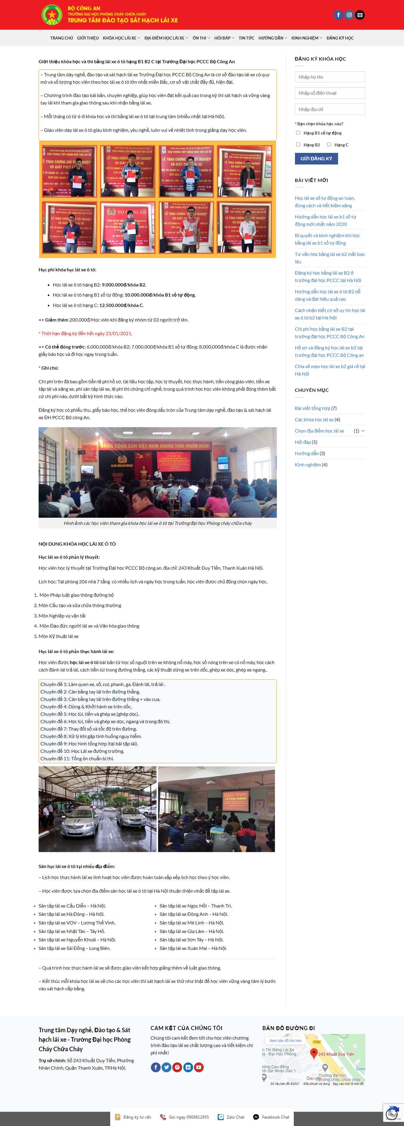 Thiết kế Web trung tâm đào tạo lái xe trungtamdaylaixe.com