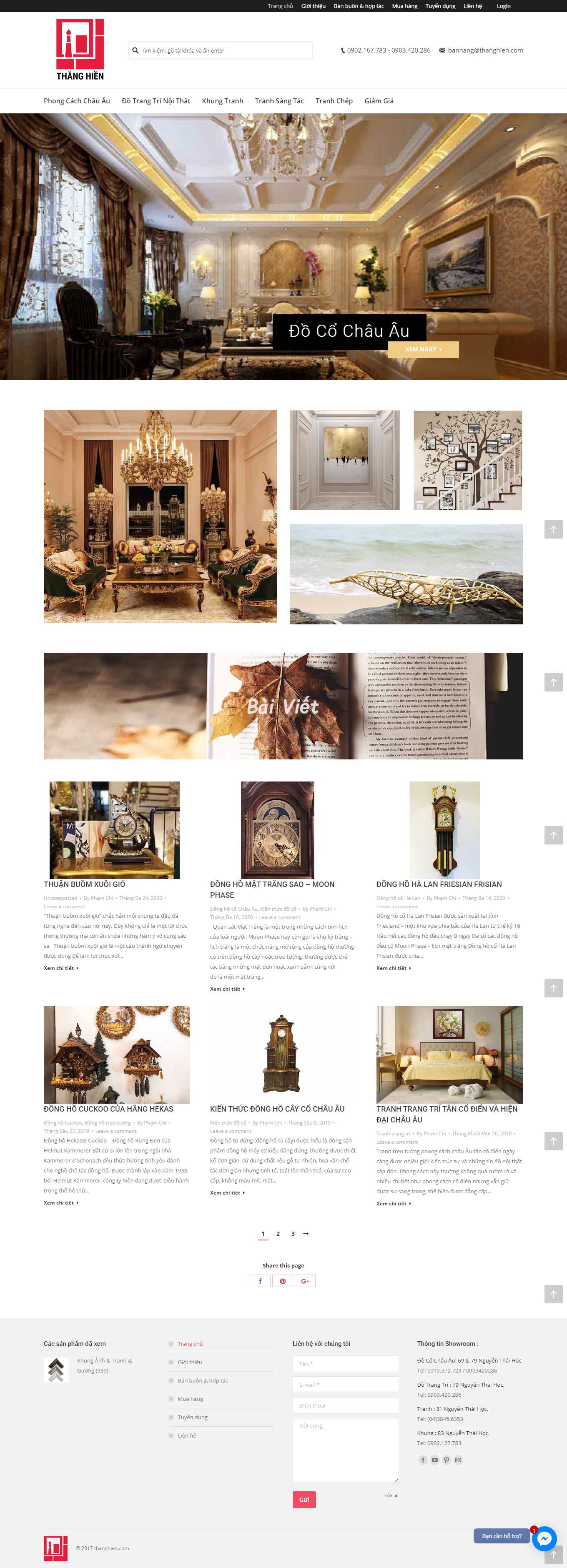 Thiết kế Web bán khung tranh ảnh thanghien.com