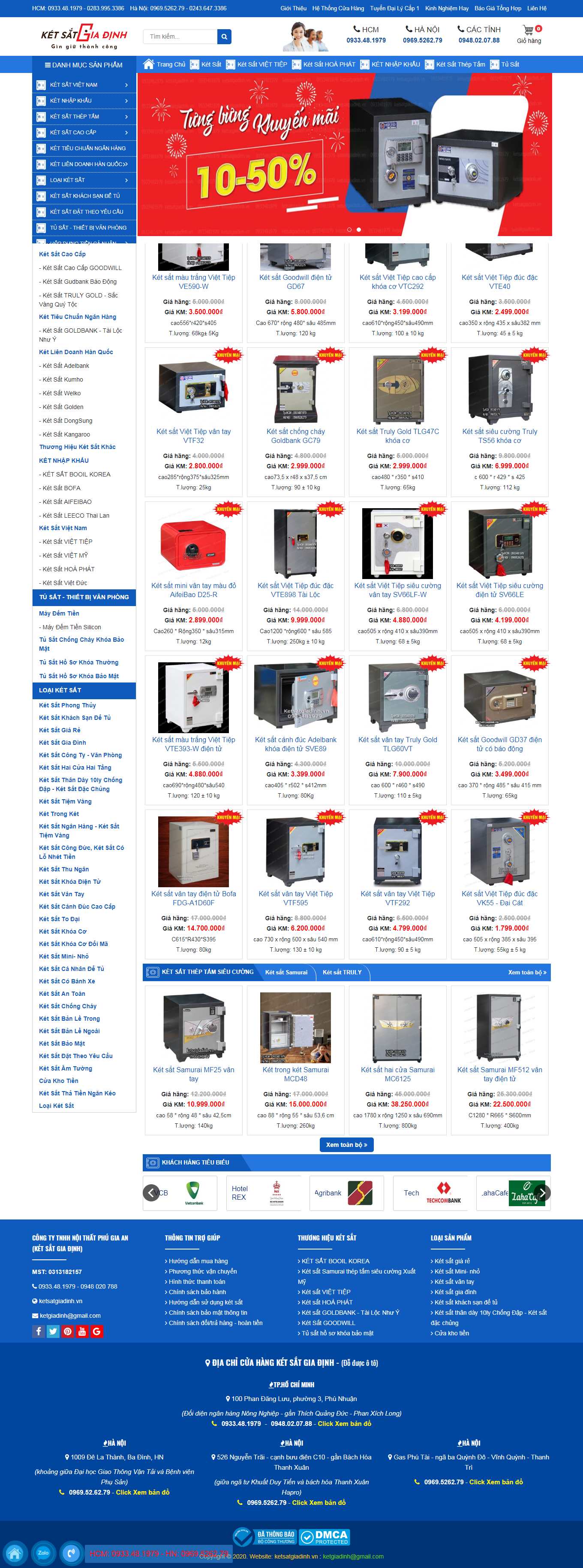 Thiết kế Web bán két sắt ketsatgiadinh.vn