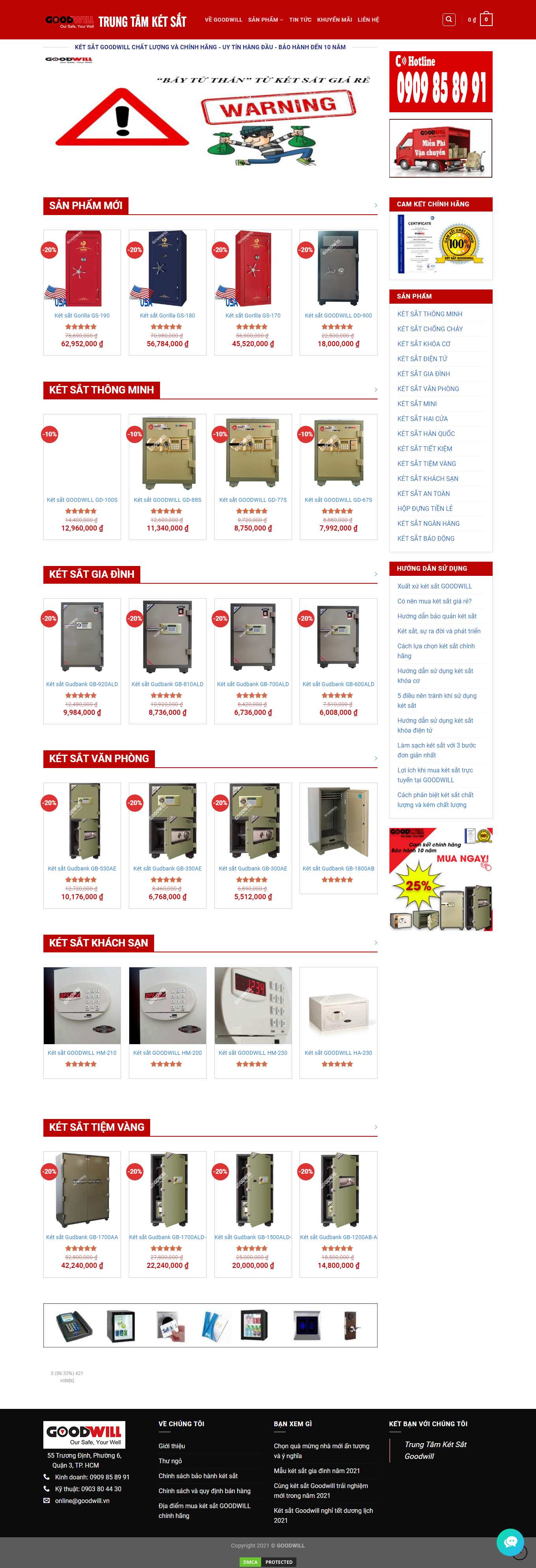 Thiết kế Web bán két sắt ketsat.vn