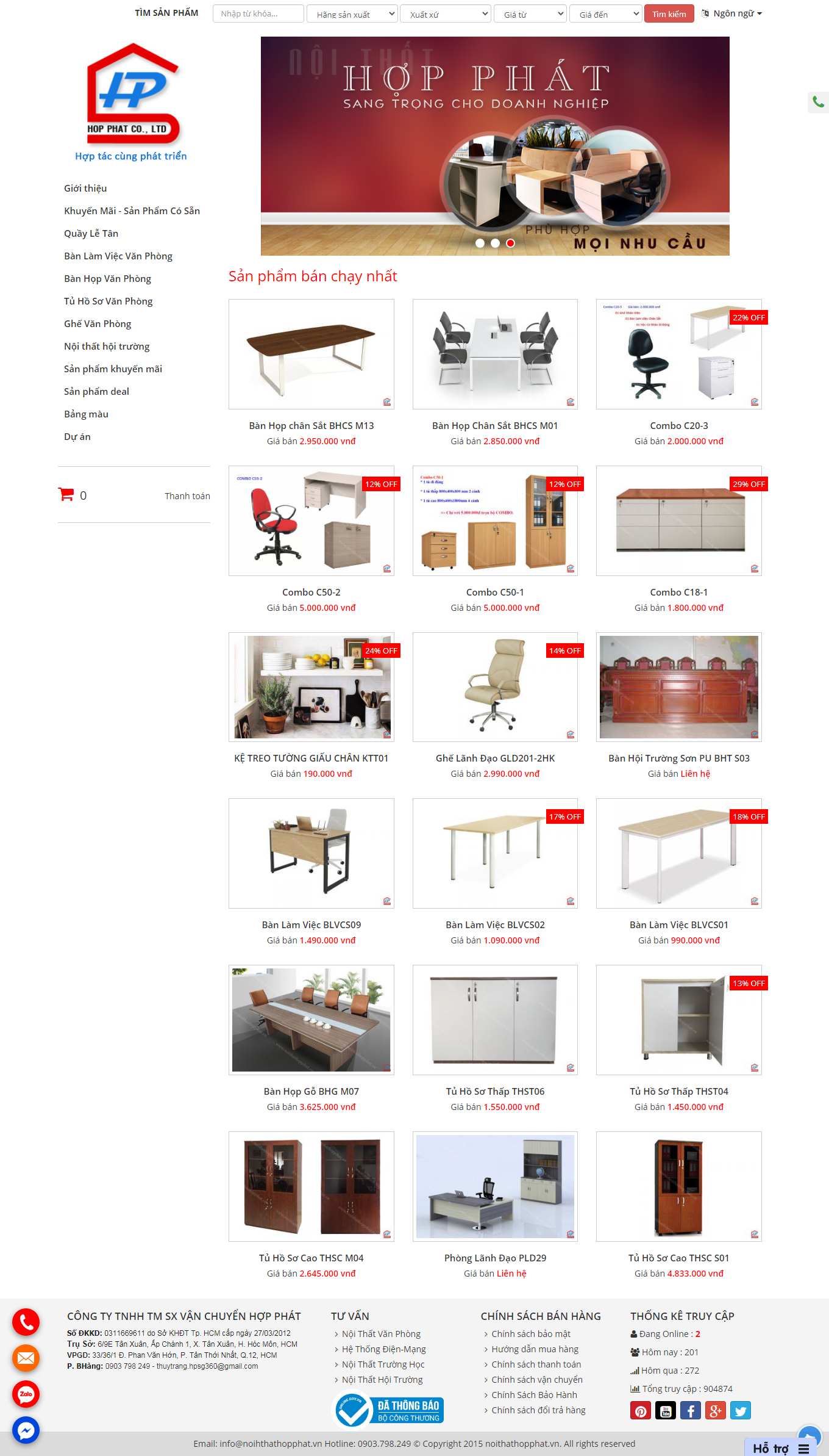Thiết kế Web bán bàn ghế văn phòng noithathopphat.vn