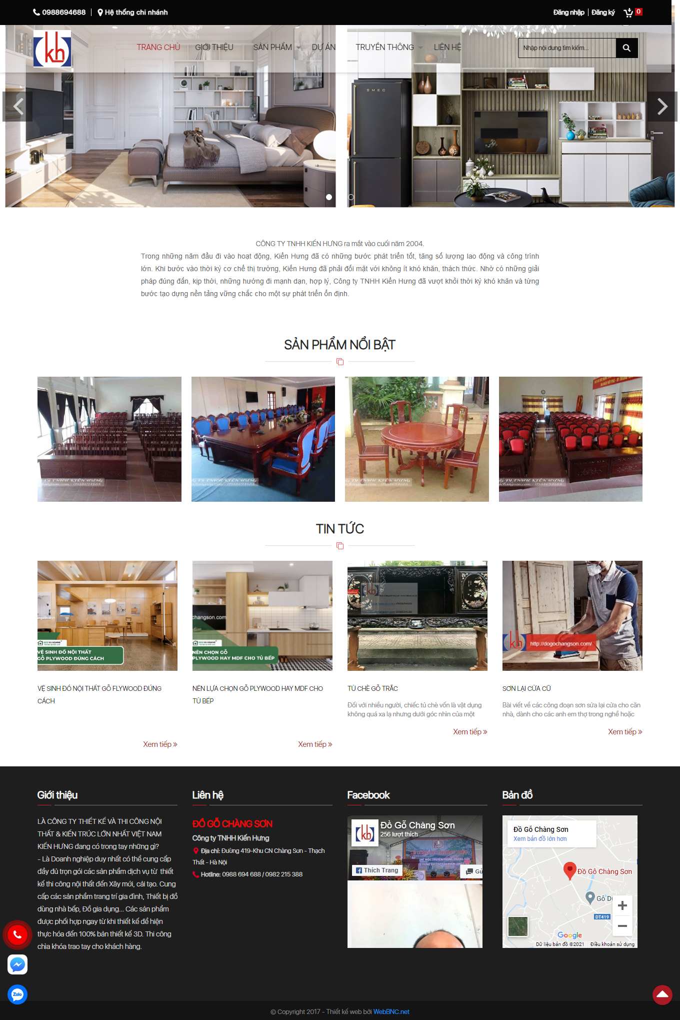 Thiết kế Web bán bàn ghế văn phòng dogochangson.com