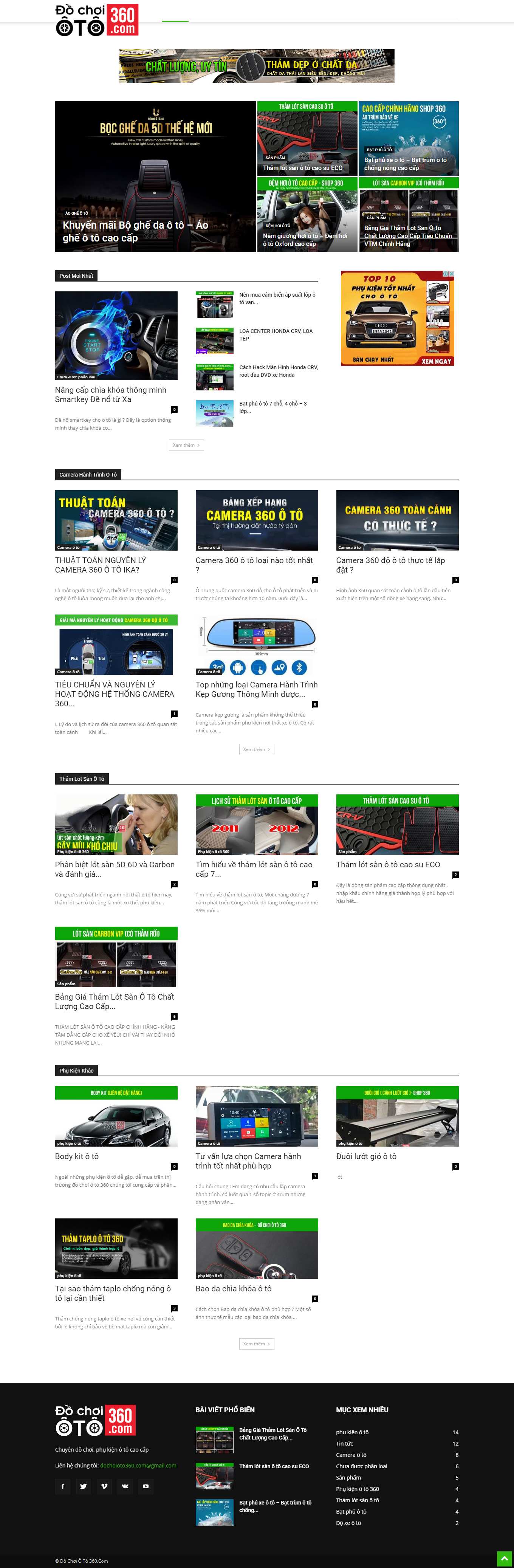 Thiết kế Web bán đồ chơi ô tô, linh kiện ô tô dochoioto360.com