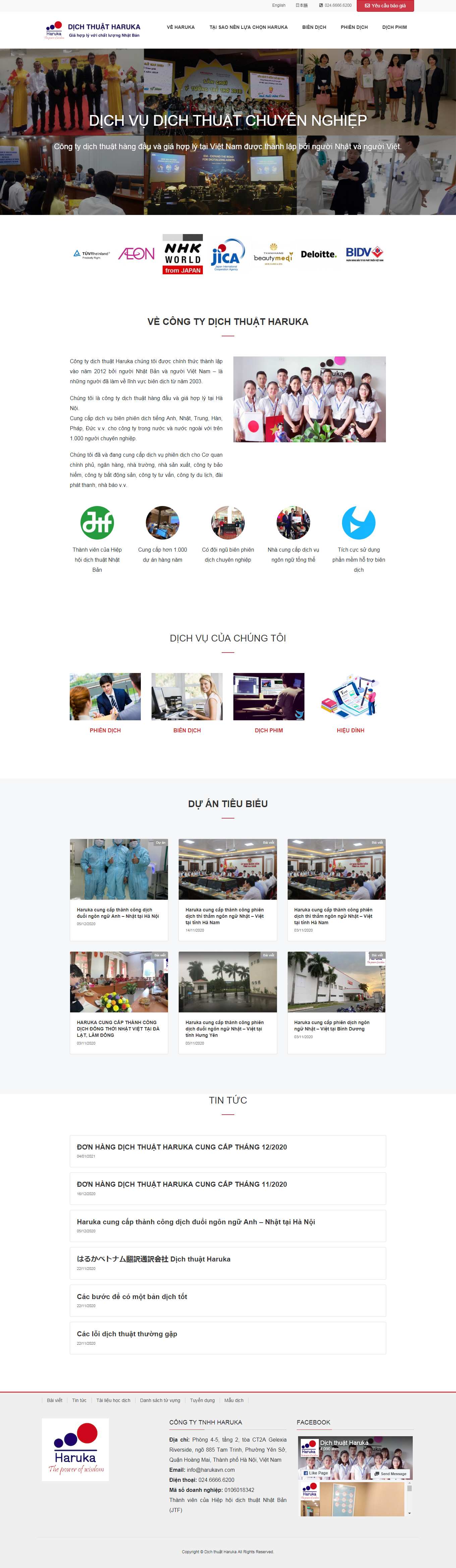 Thiết kế Web dịch thuật công chứng translation.pro.vn
