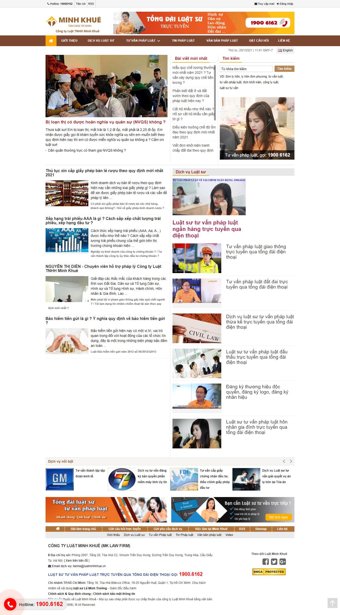 Thiết kế Web luật tòa án tư vấn luatminhkhue.vn