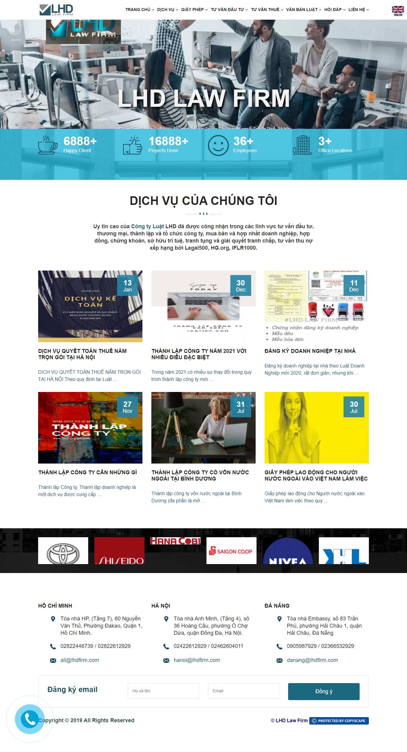 Thiết kế Web luật tòa án tư vấn luathongduc.com