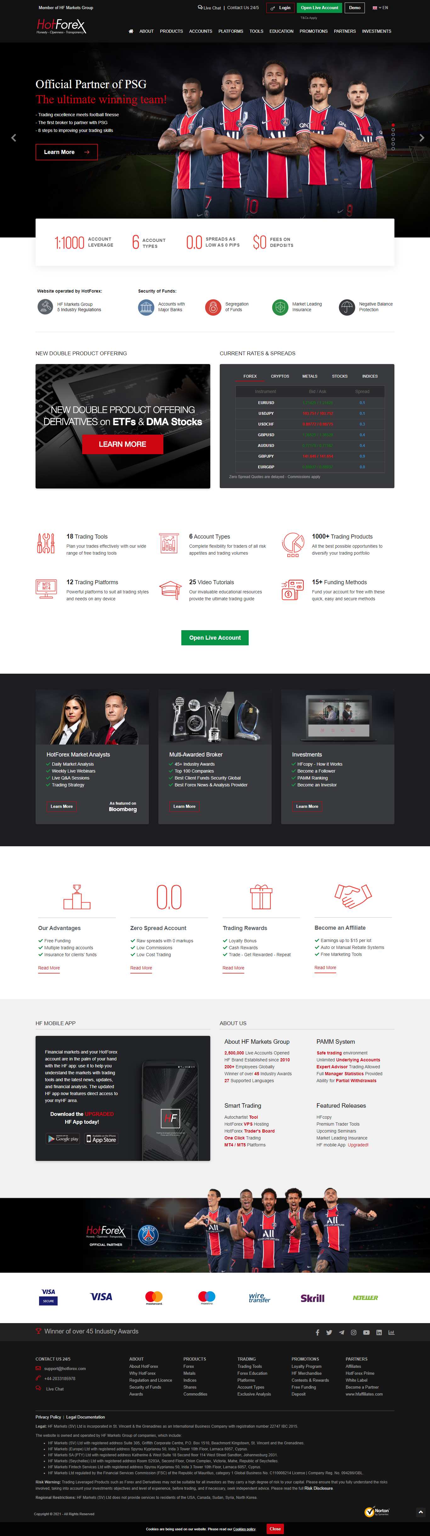 Thiết kế Web chứng khoán tài chính forex hotforex.com