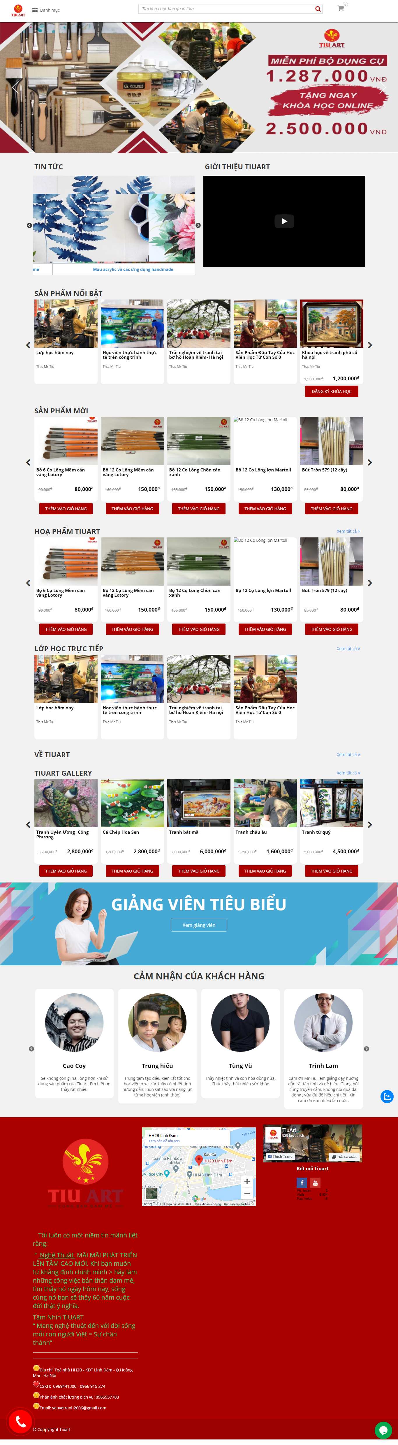 Thiết kế Web nghệ thuật mỹ thuật tiuart.com