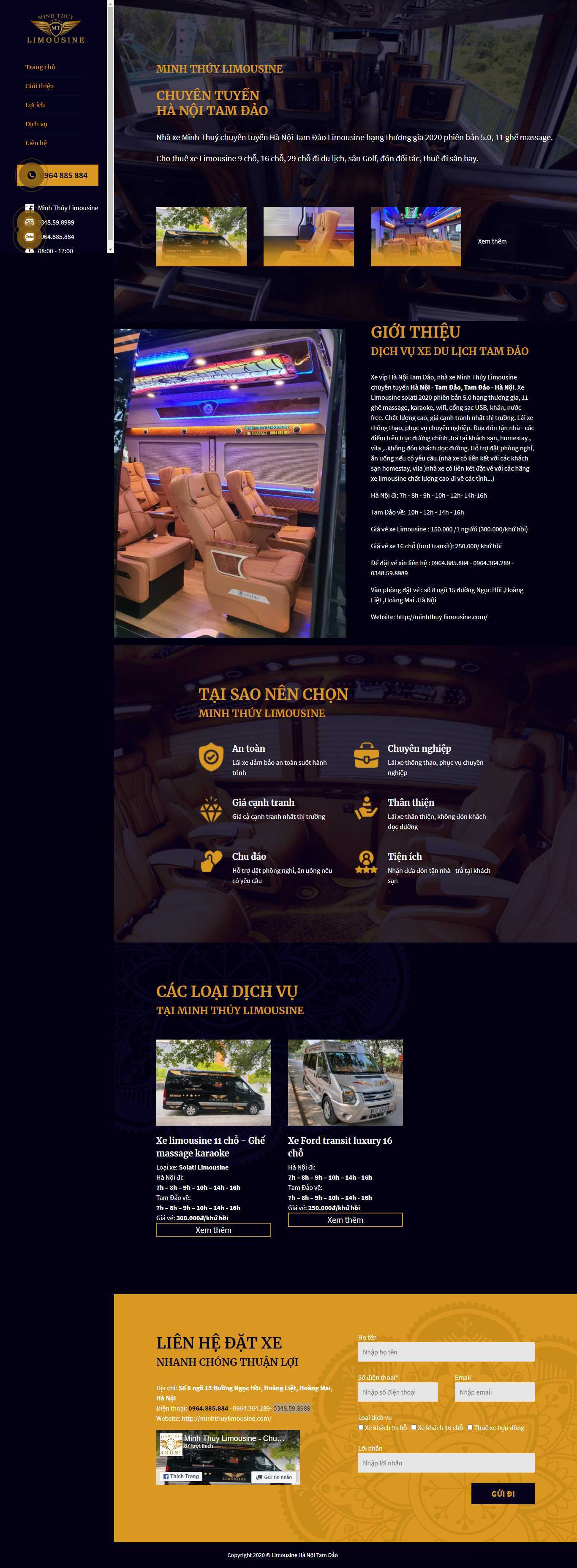 Thiết kế Web  minhthuylimousine.com