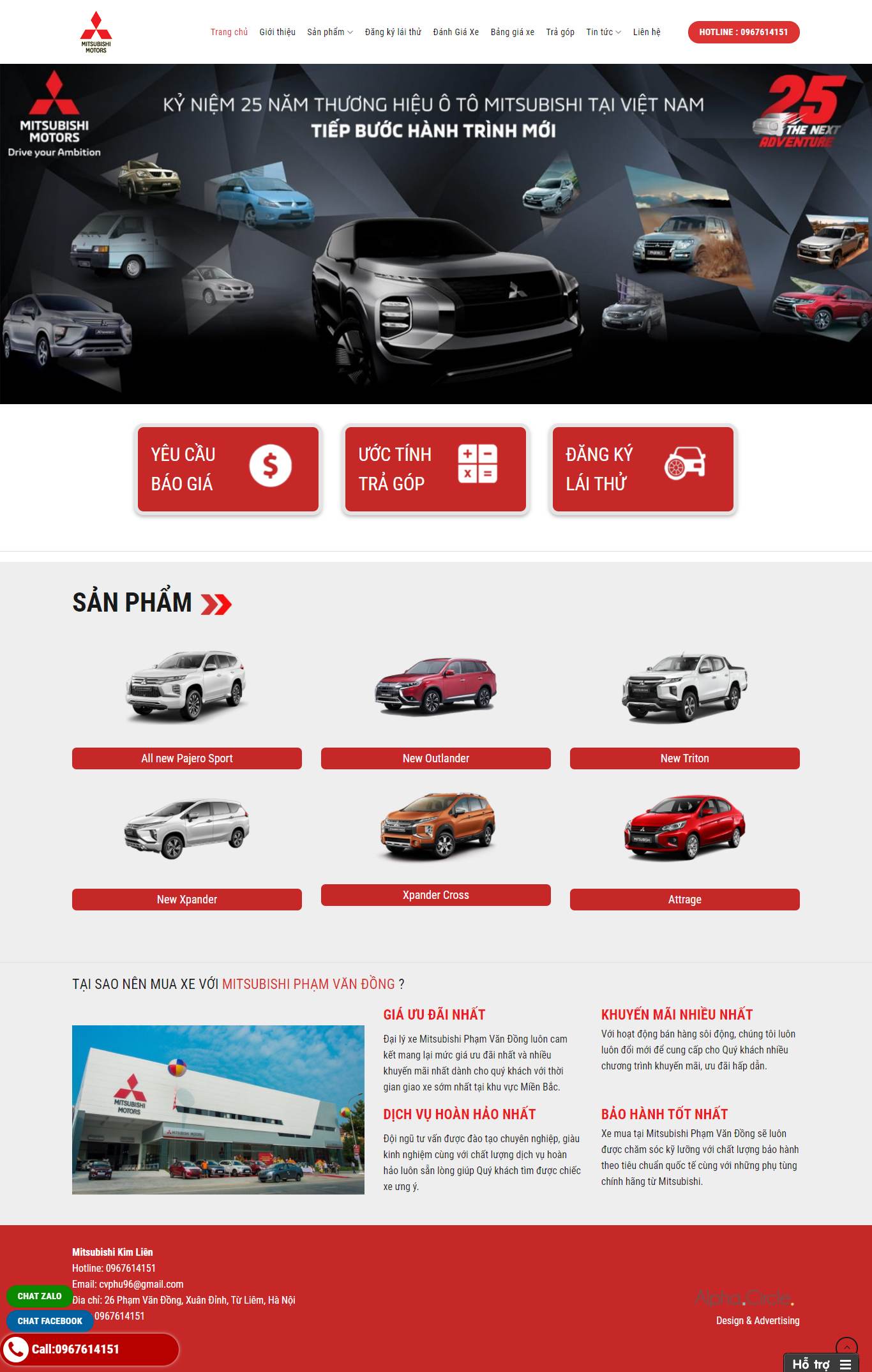 Thiết kế Web Ô tô xe máy mitsubishi26phamvandong.com