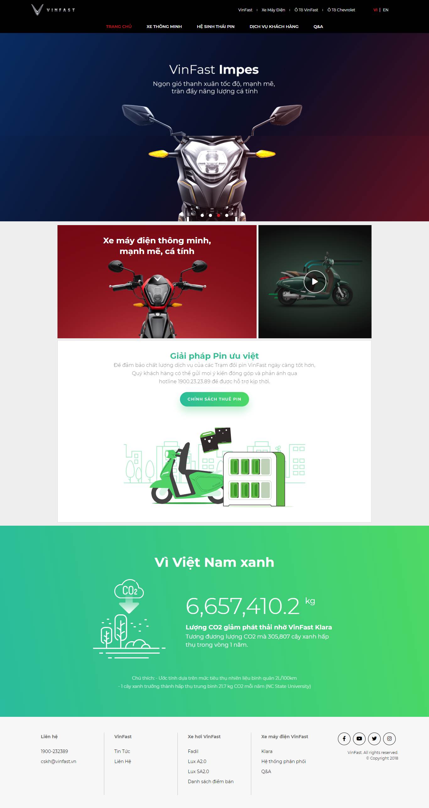 Thiết kế Web Ô tô xe máy xemaydien.vinfast.vn