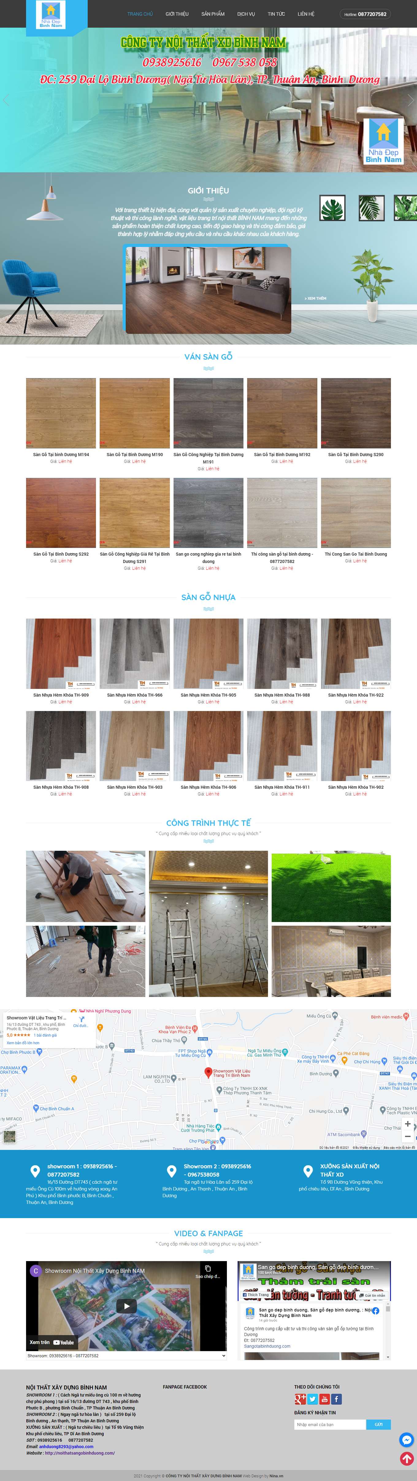 Thiết kế Web sàn gỗ tự nhiên, sàn gỗ công nghiệp noithatsangobinhduong.com