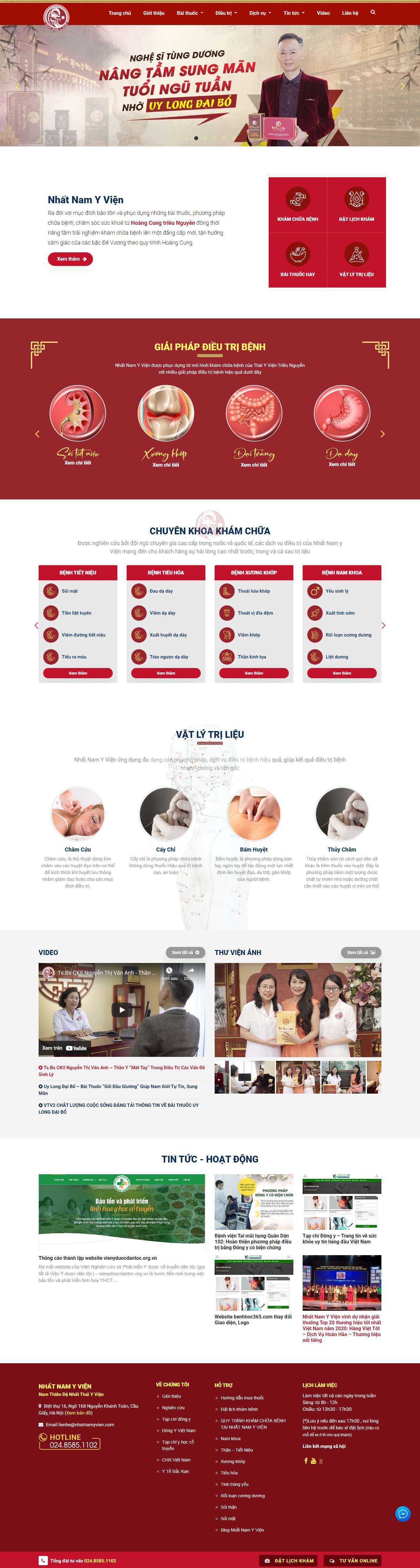 Thiết kế Web nhà thuốc đông y nhatnamyvien.com