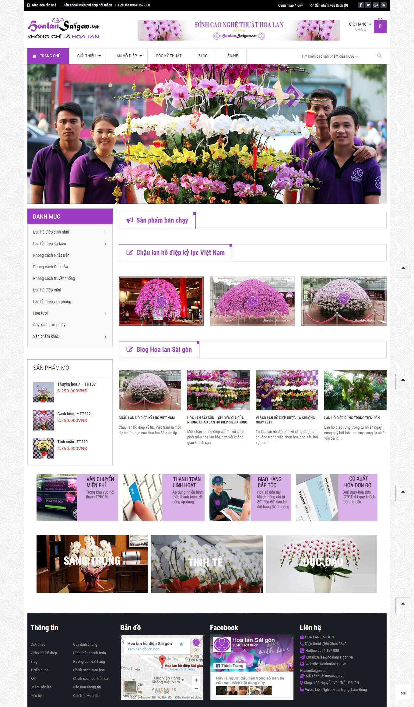 Thiết kế Web shop bán hoa hoalansaigon.vn