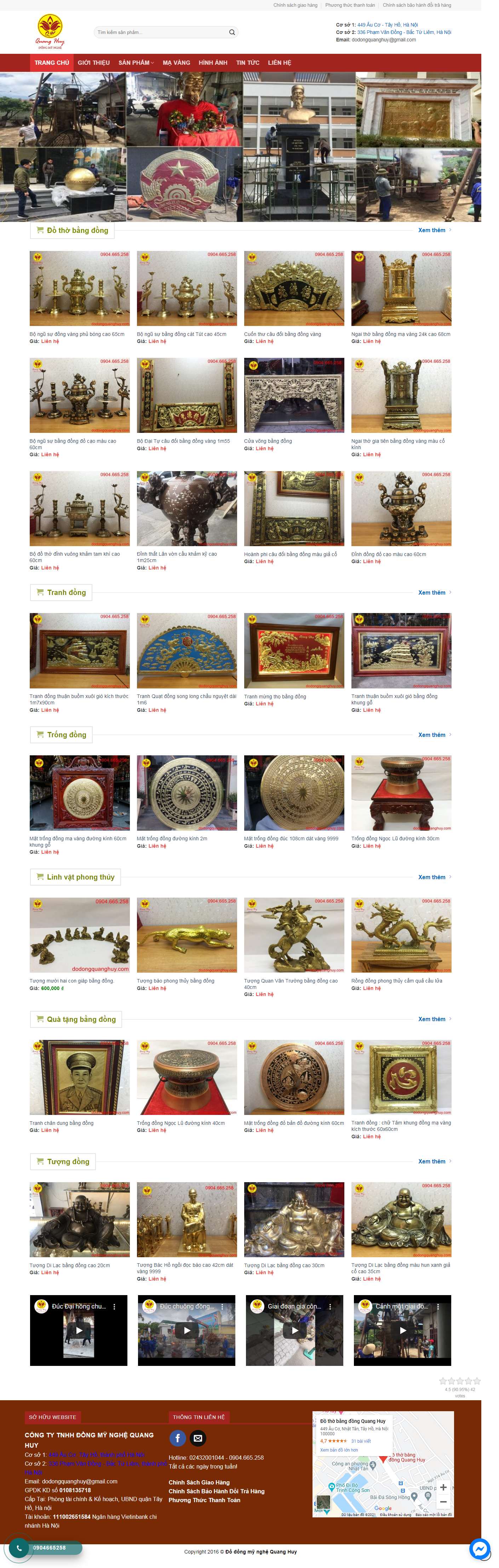 Thiết kế Web bán đồ thờ cúng dodongquanghuy.com