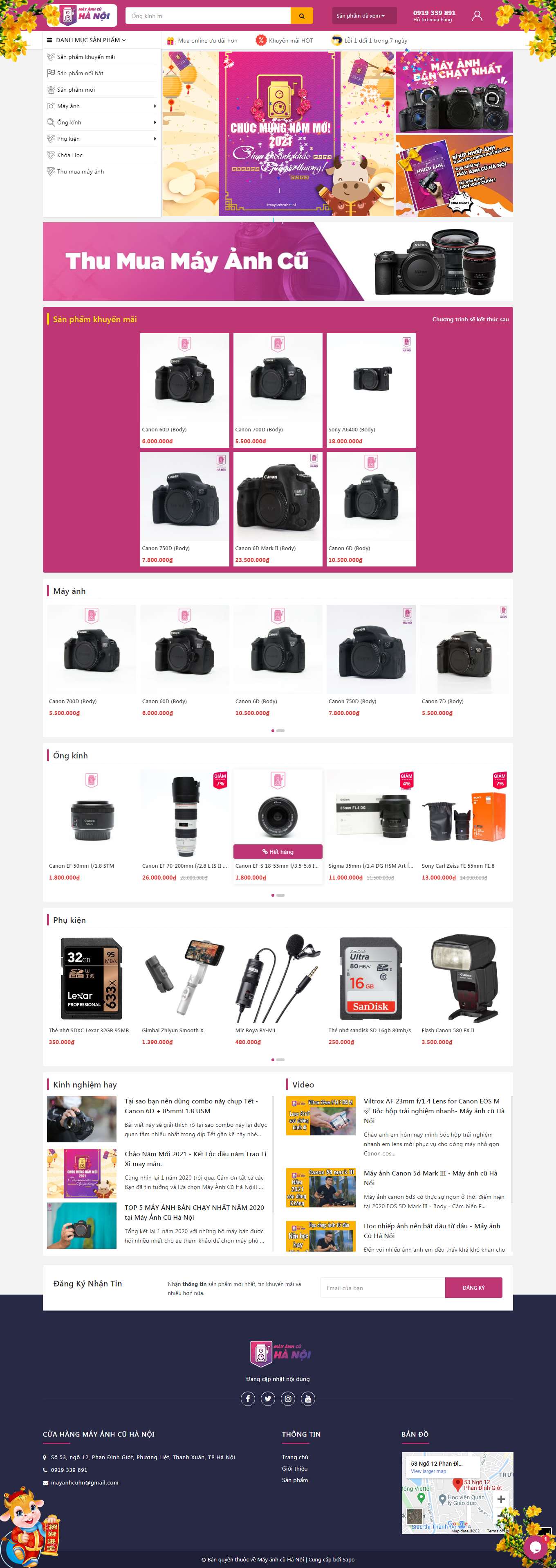 Thiết kế Web bán máy ảnh mayanhcuhanoi.com