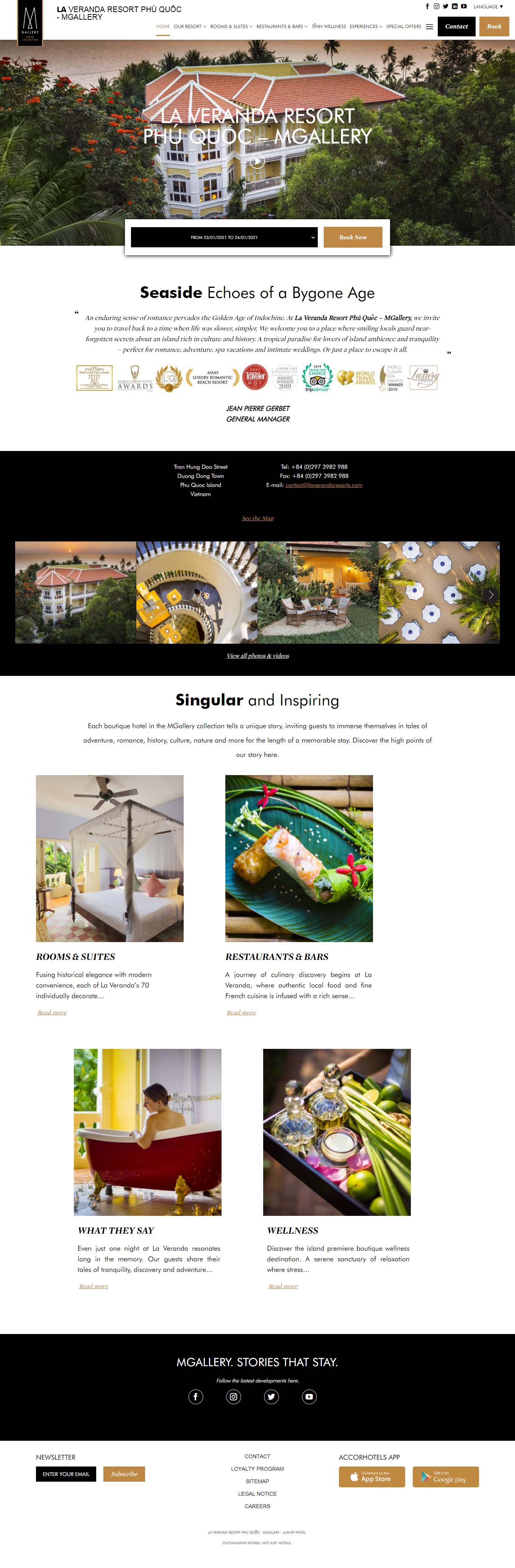 Thiết kế Web biệt thự, nghỉ dưỡng laverandaresorts.com