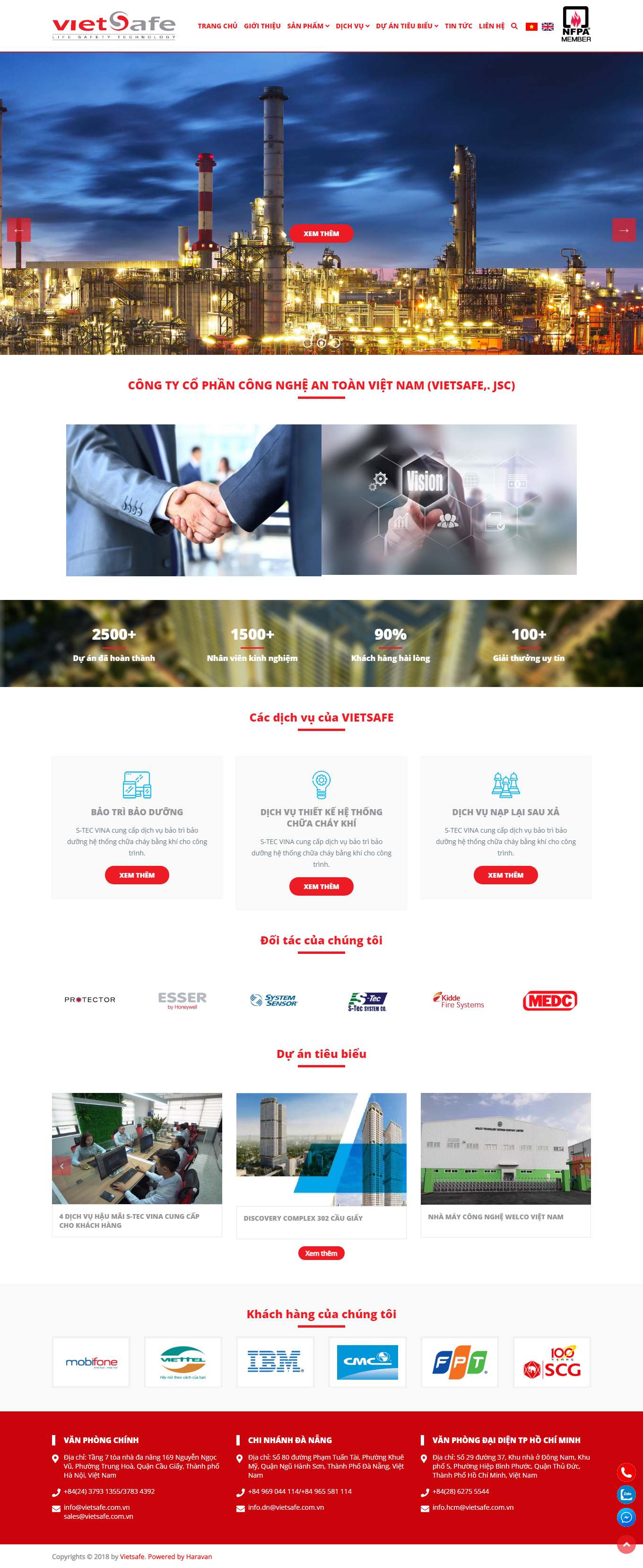 Thiết kế Web phòng cháy, chữa cháy isafe.com.vn