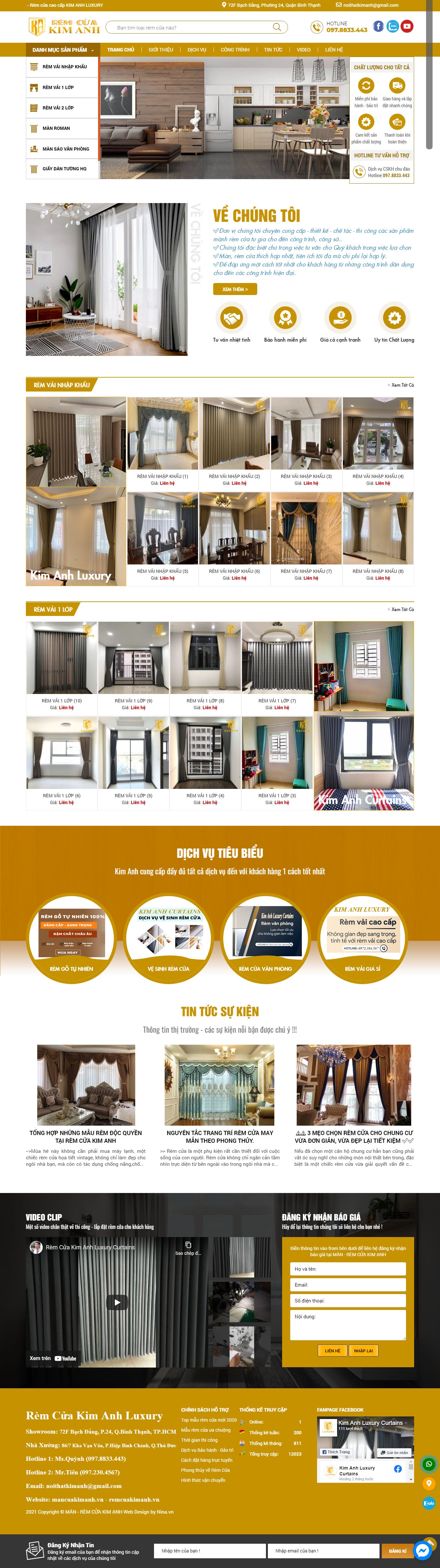 Thiết kế Web rèm văn phòng mancuakimanh.vn