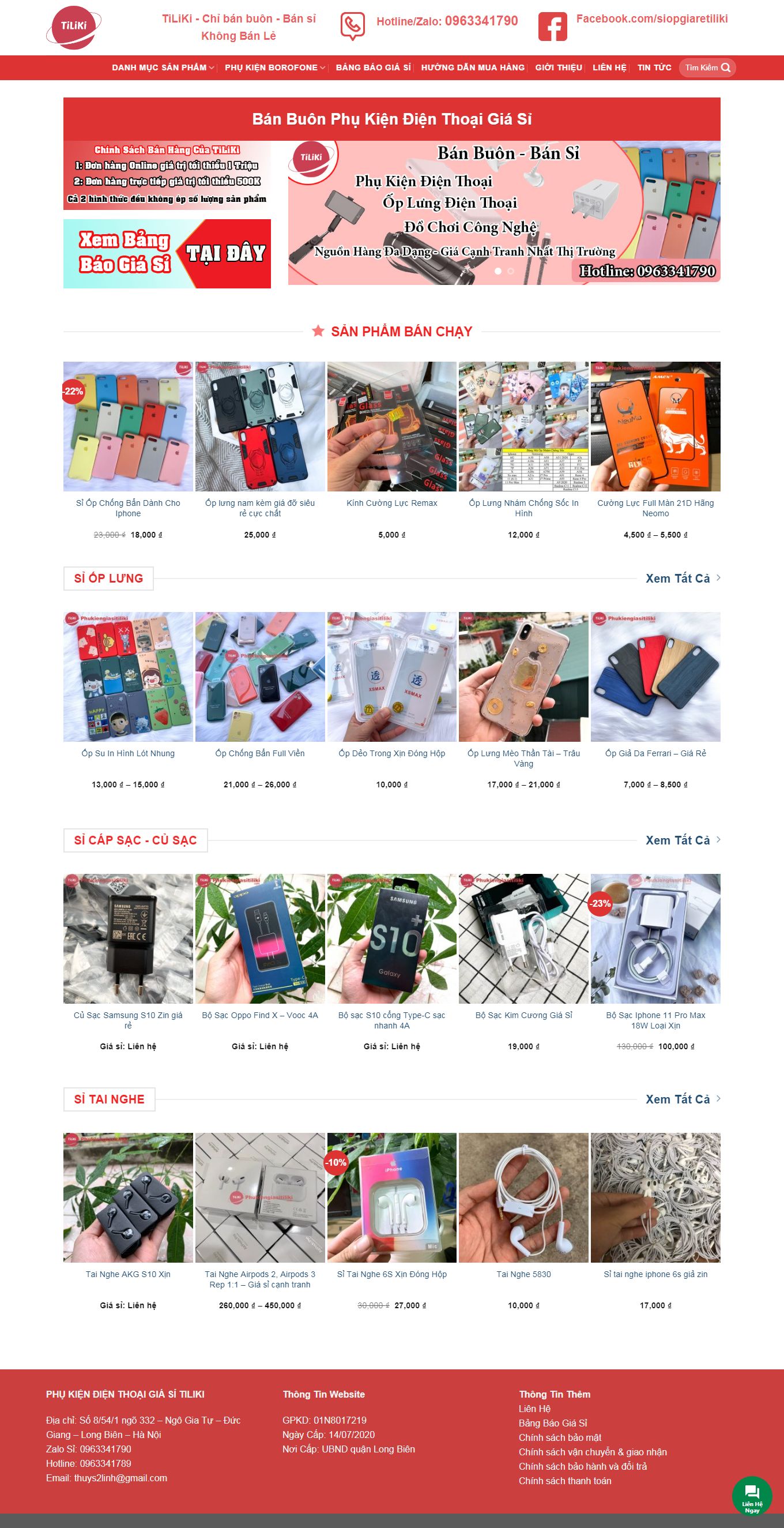 Thiết kế Web bán ốp điện thoại phukiengiasitiliki.com