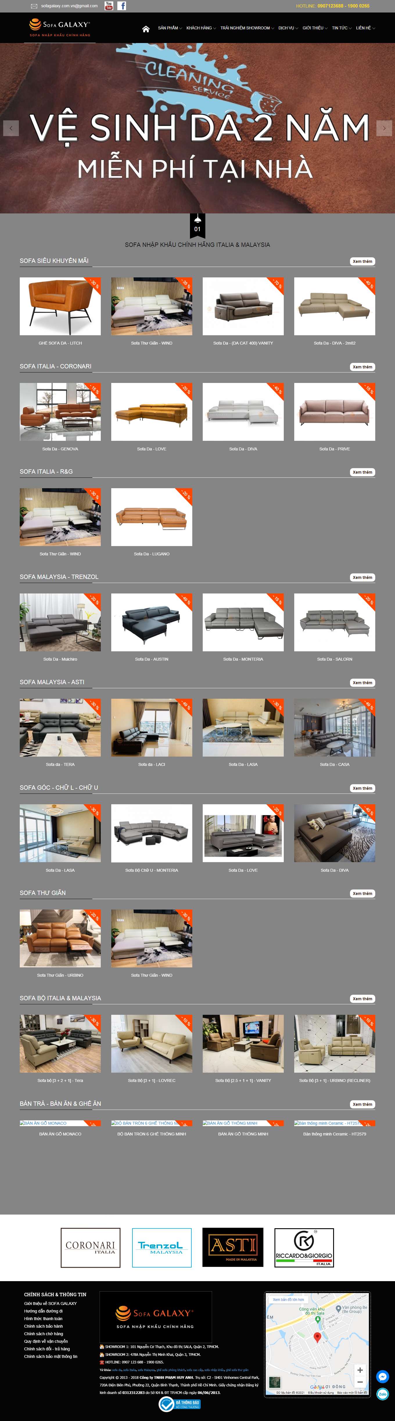 Thiết kế Web sofa nhập khẩu sofagalaxy.com.vn
