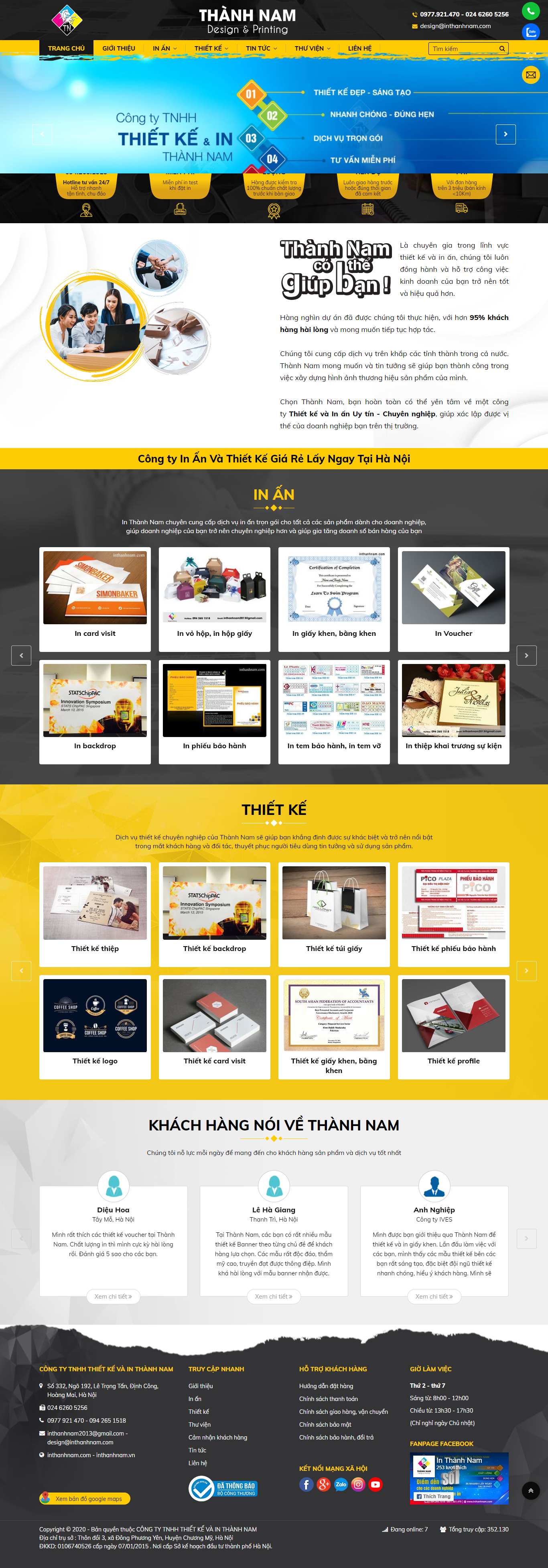 Thiết kế Web bán phong bao lì xì inthanhnam.com