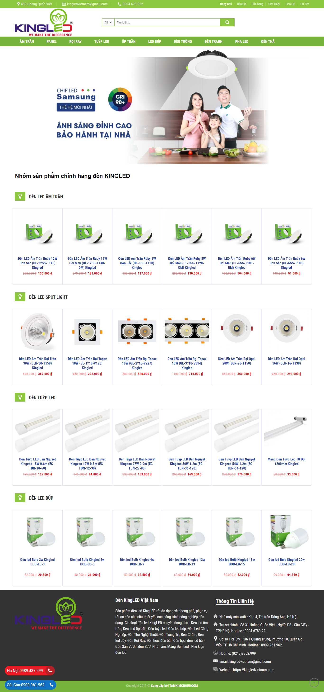 Thiết kế Web bkns kingledvietnam.com