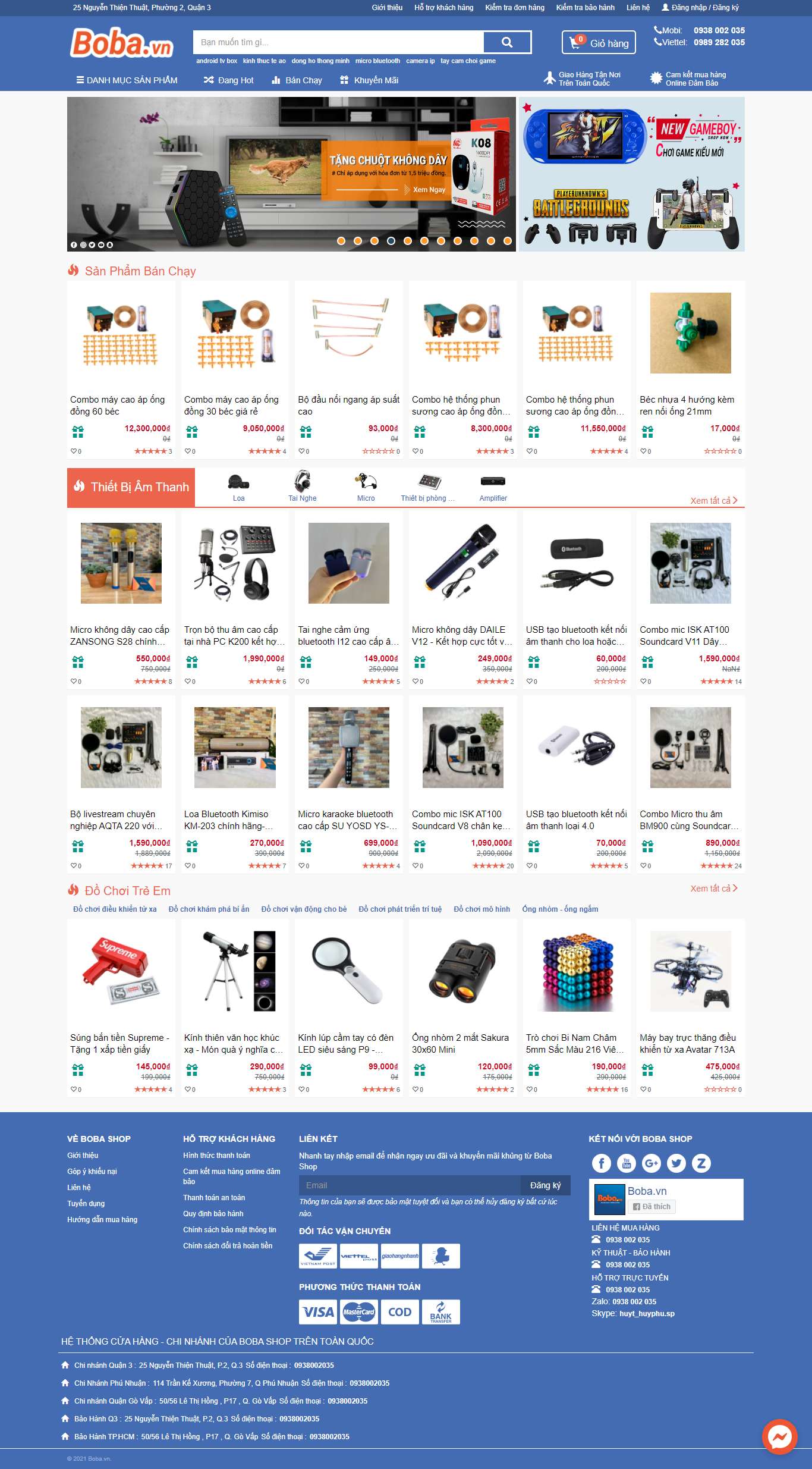 Thiết kế Web giới thiệu game, trò chơi điện tử boba.vn