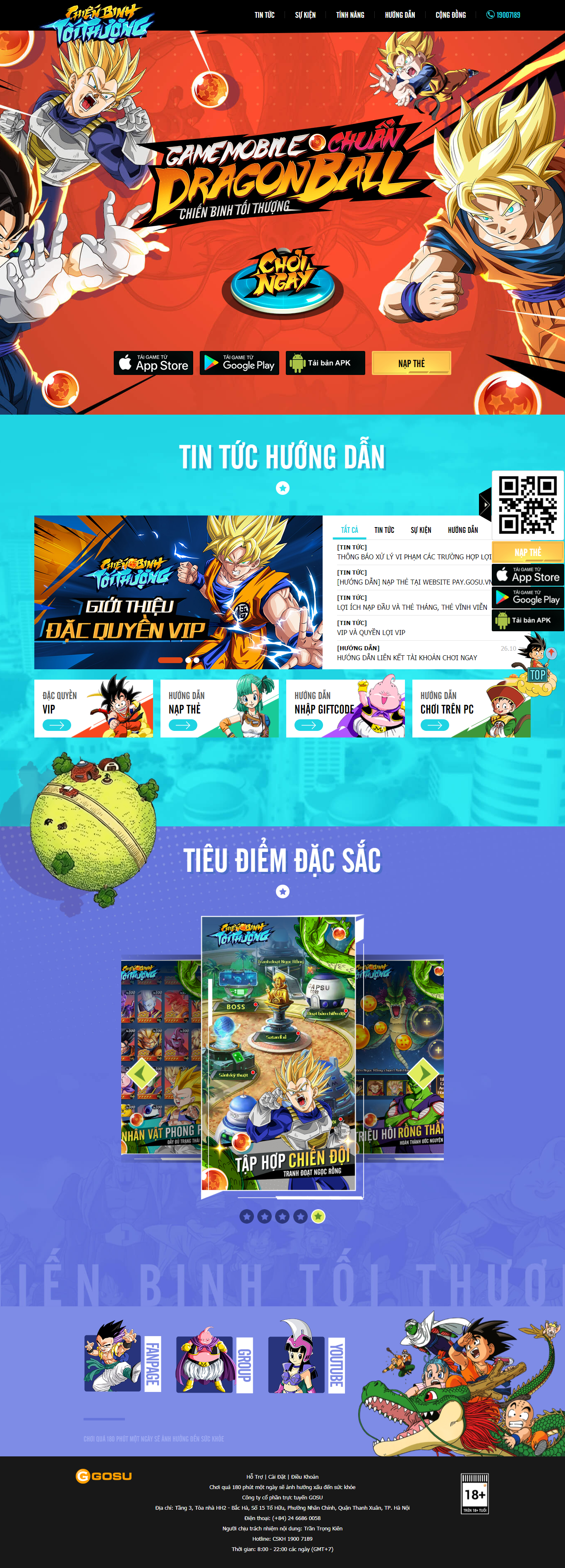 Thiết kế Web giới thiệu game, trò chơi điện tử chienbinhtoithuong.vn