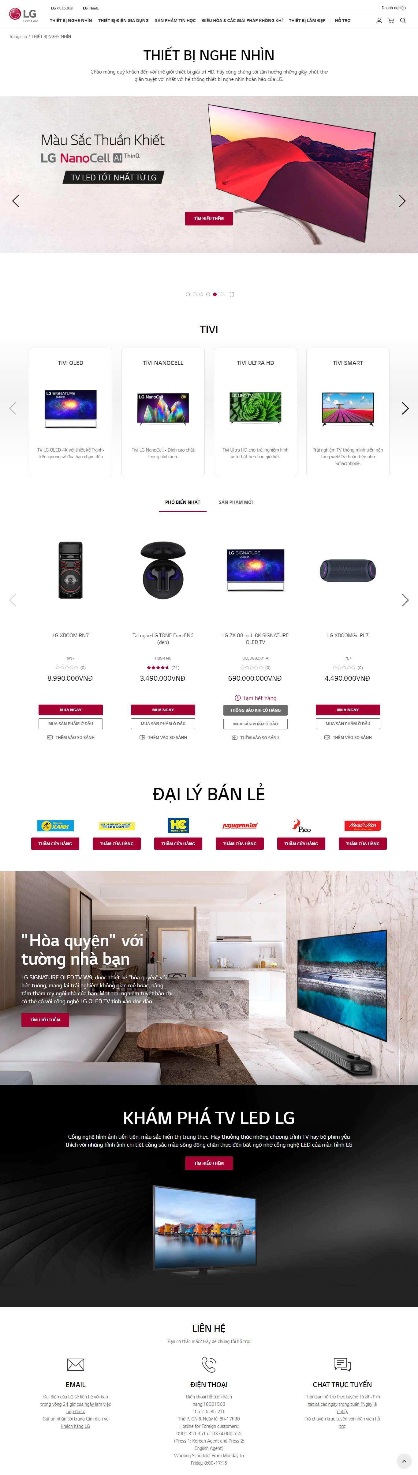 Thiết kế Web mona lg.com