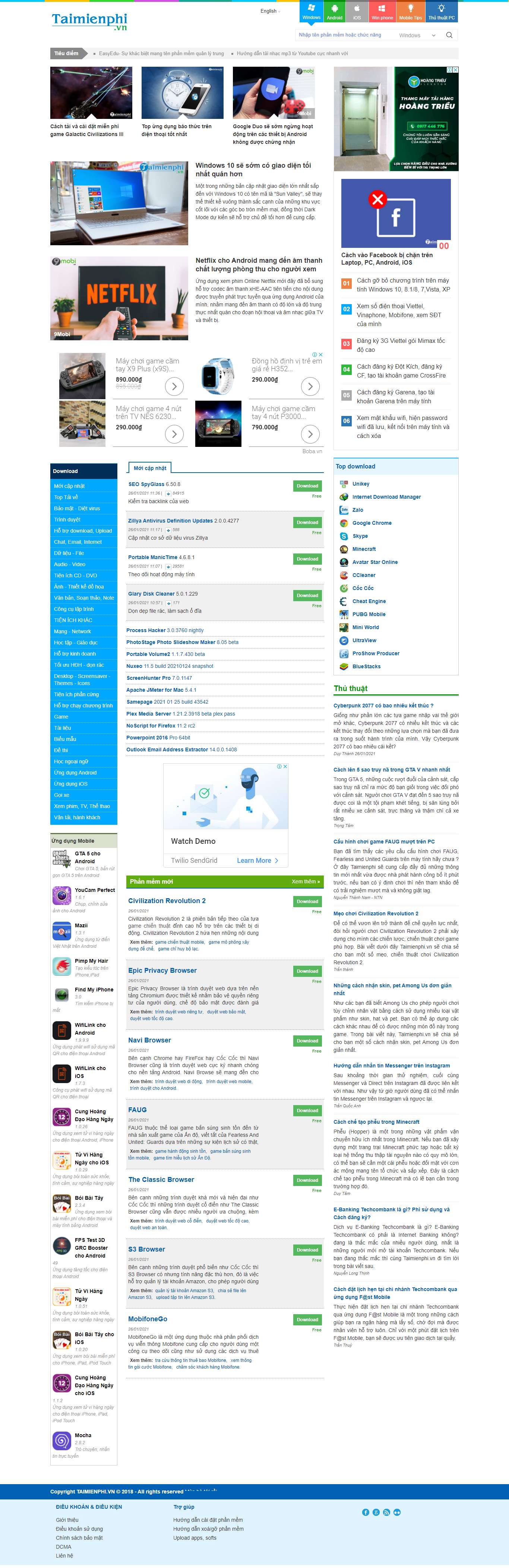 Thiết kế Web bán, chia sẻ tài liệu trực tuyến taimienphi.vn
