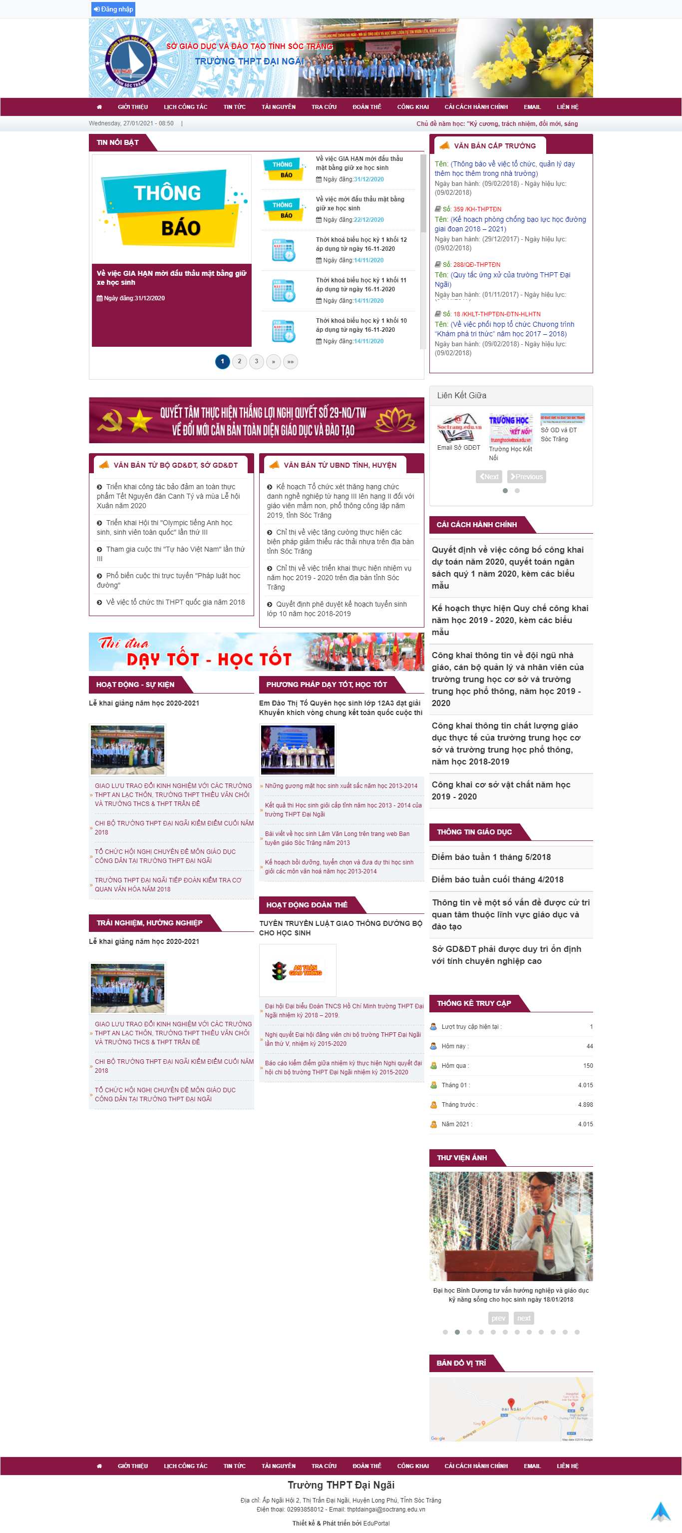 Thiết kế Web trung học cơ sở daingai.edu.vn