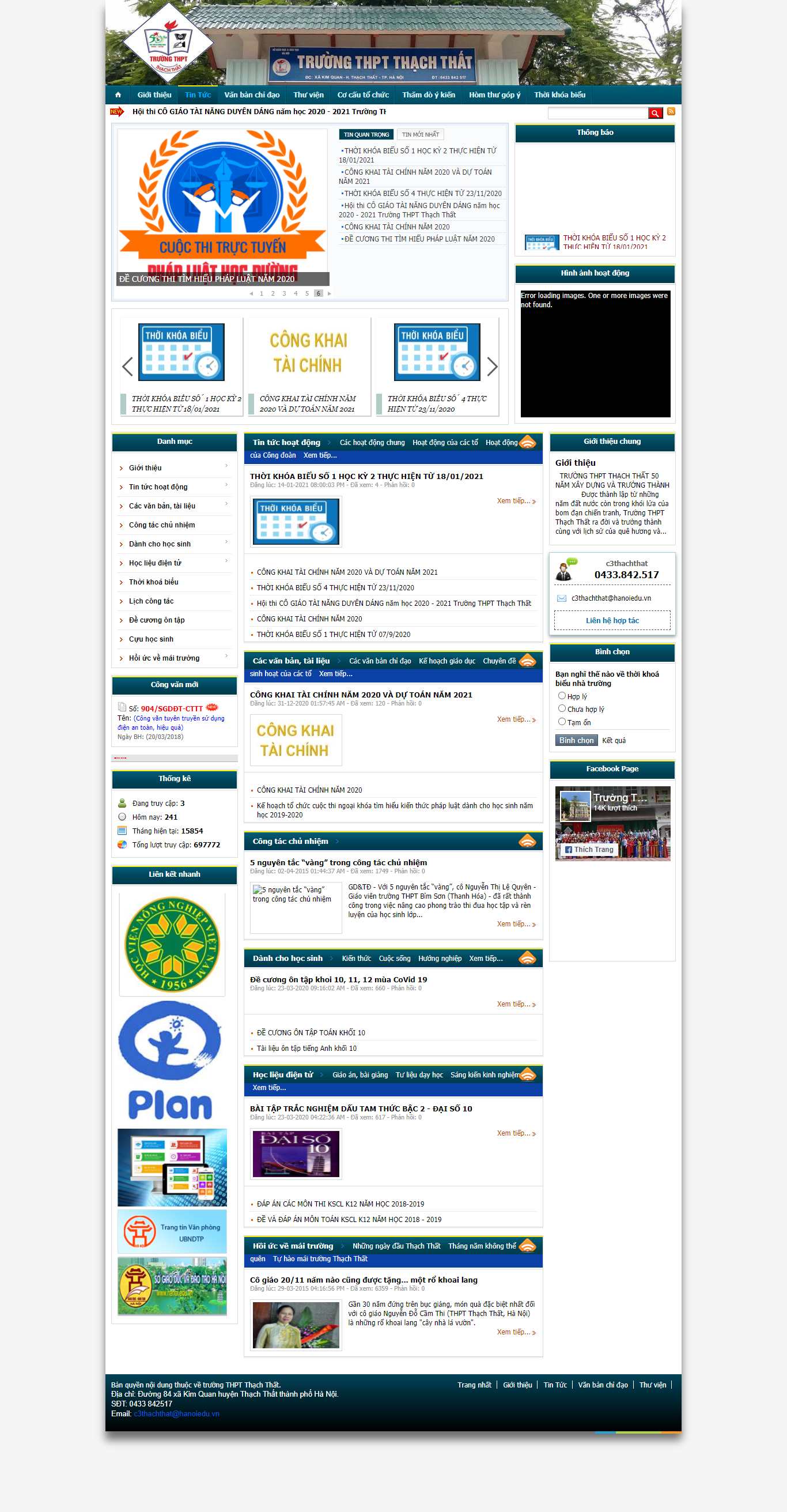Thiết kế Web nova thptthachthat.edu.vn
